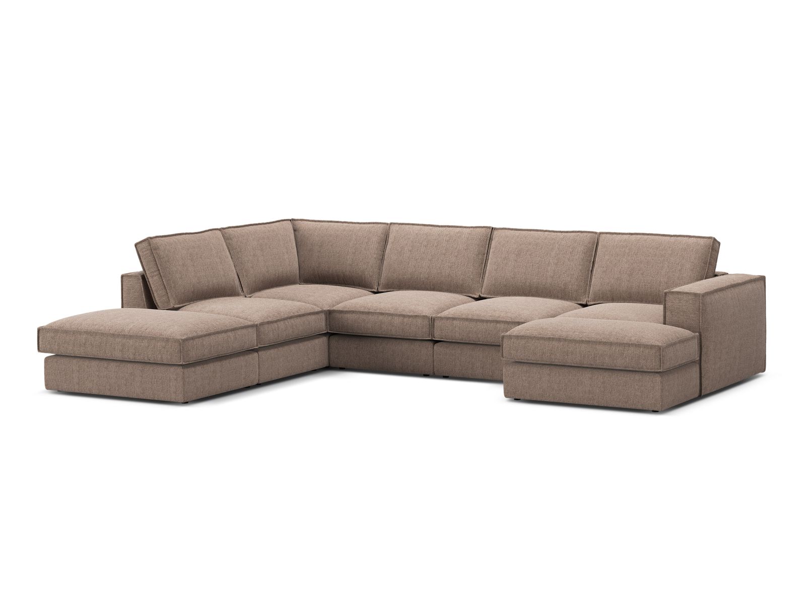 Modular Panoramic Left Corner Sofa, "Pola", 5 Seats, 362x259x88