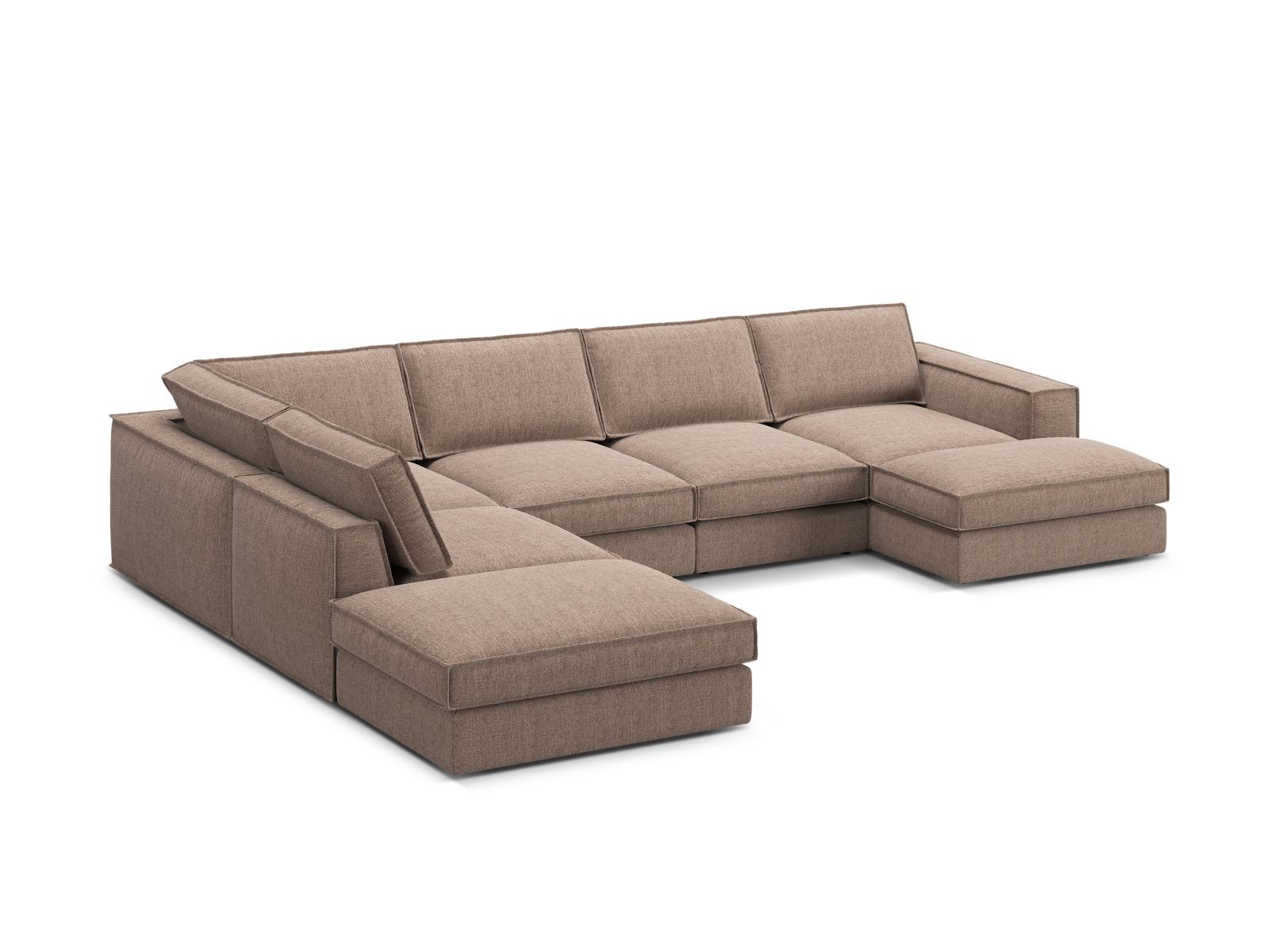 Modular Panoramic Left Corner Sofa, "Pola", 5 Seats, 362x259x88