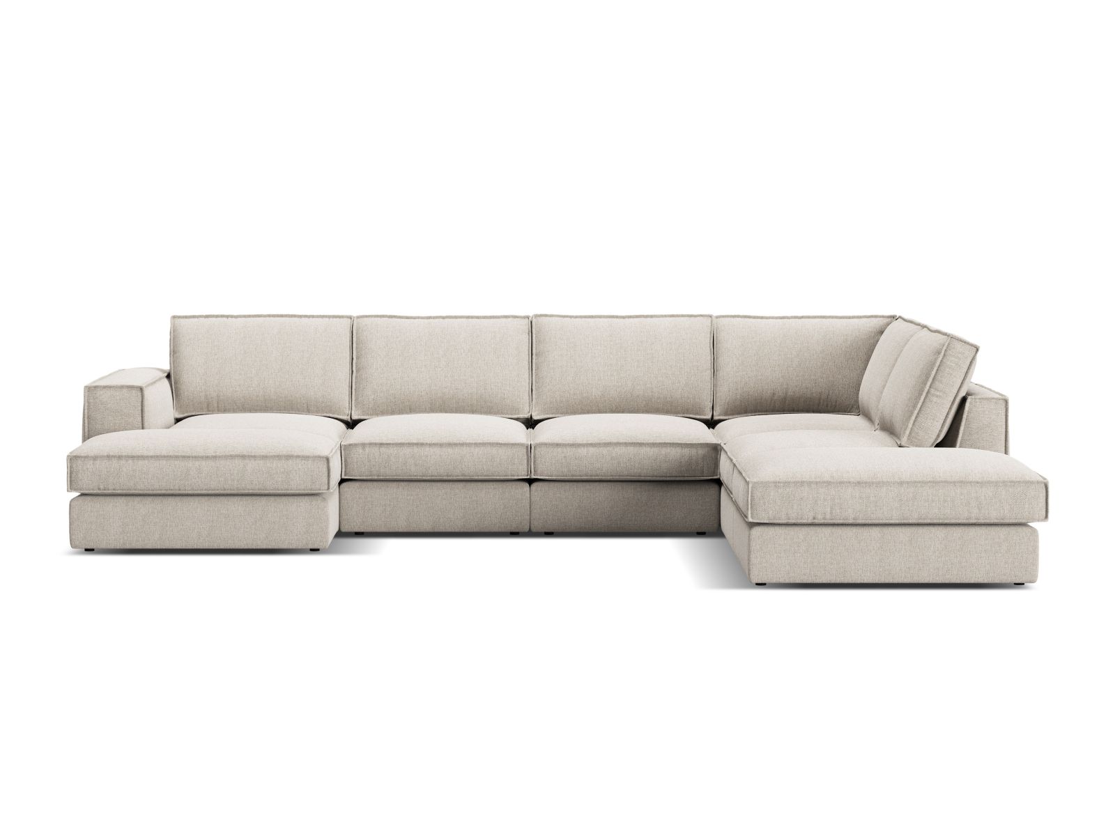 Modular Panoramic Right Corner Sofa, "Pola", 5 Seats, 362x259x88