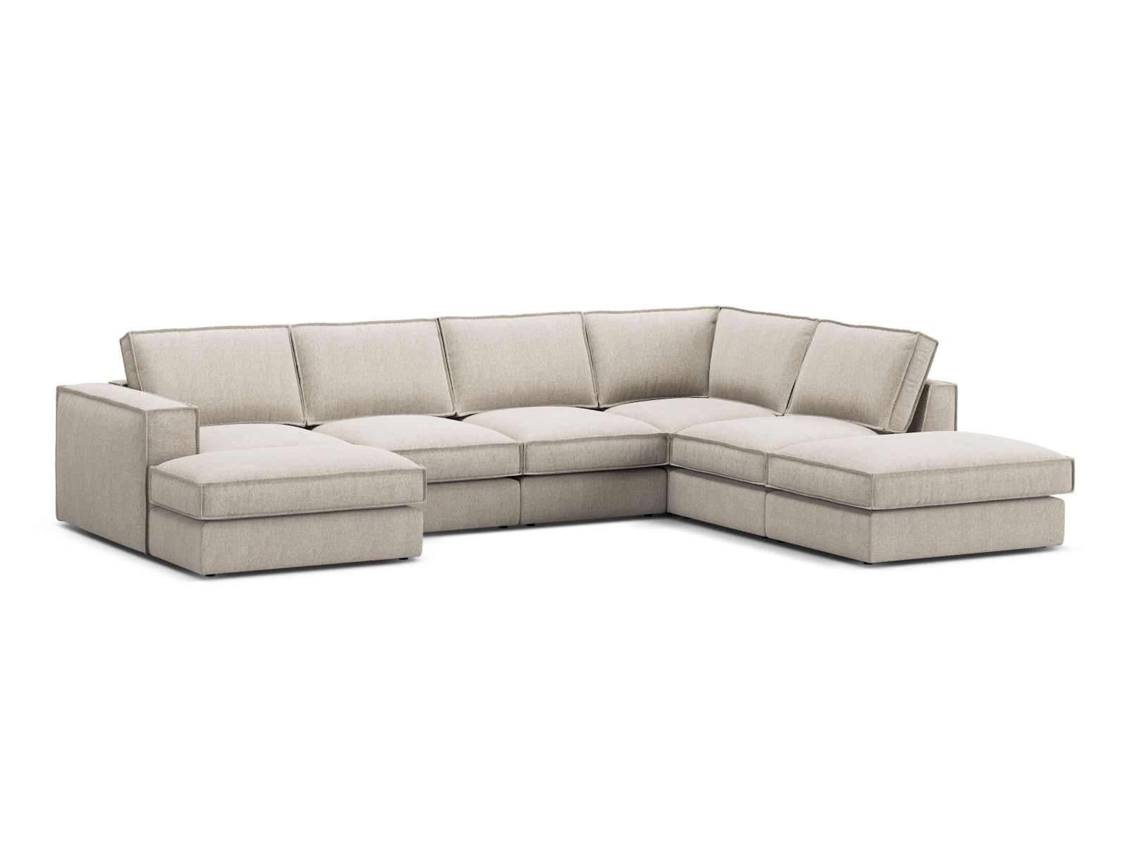Modular Panoramic Right Corner Sofa, "Pola", 5 Seats, 362x259x88