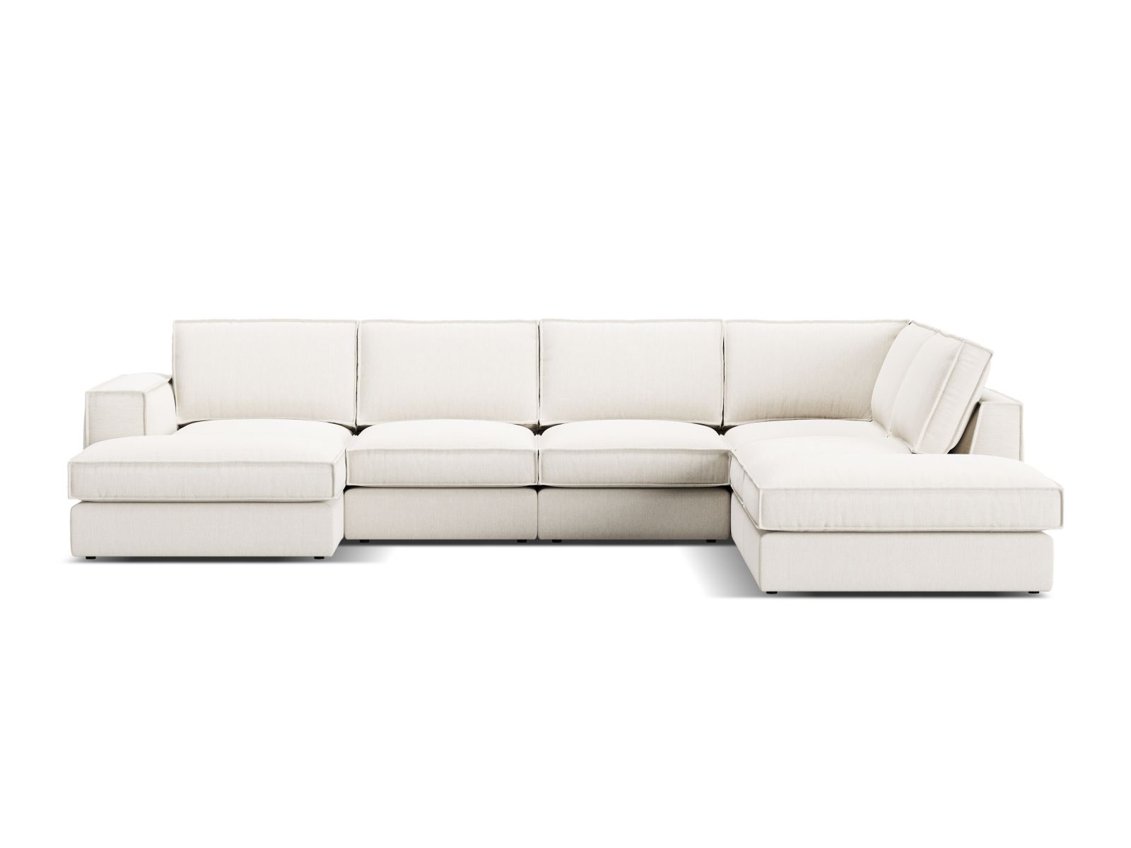 Modular Panoramic Right Corner Sofa, "Pola", 5 Seats, 362x259x88