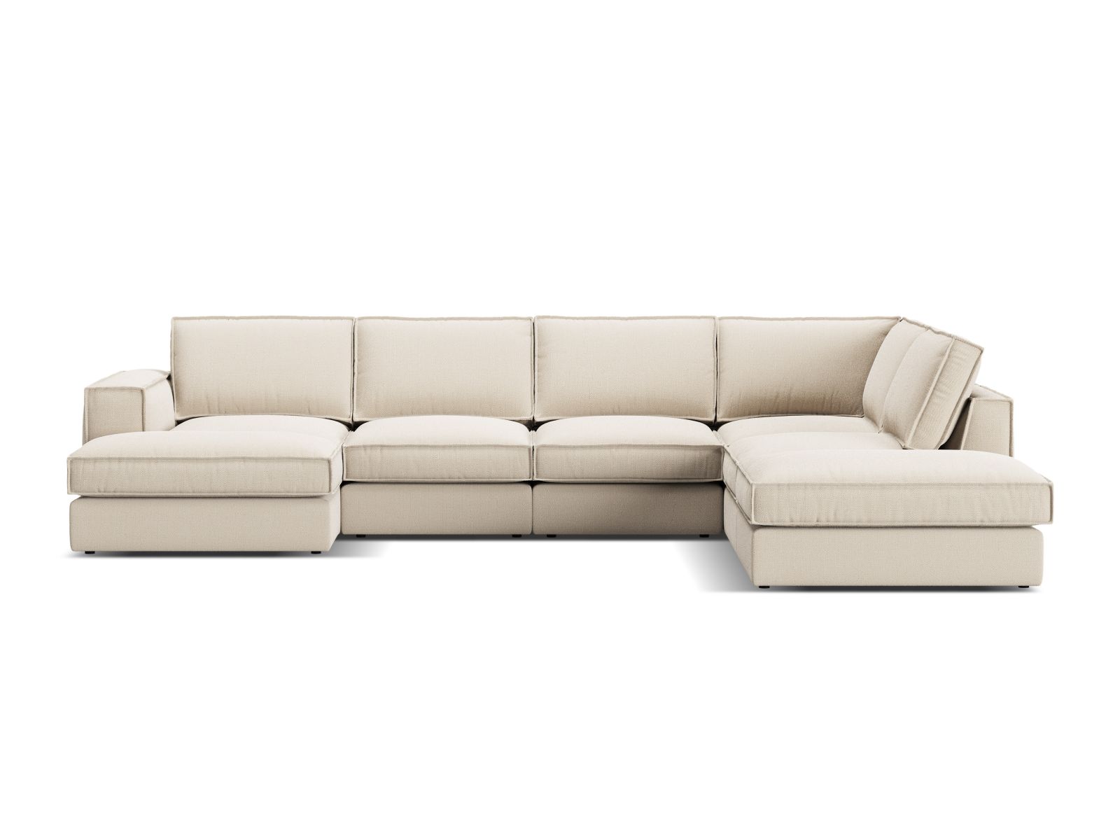 Modular Panoramic Right Corner Sofa, "Pola", 5 Seats, 362x259x88