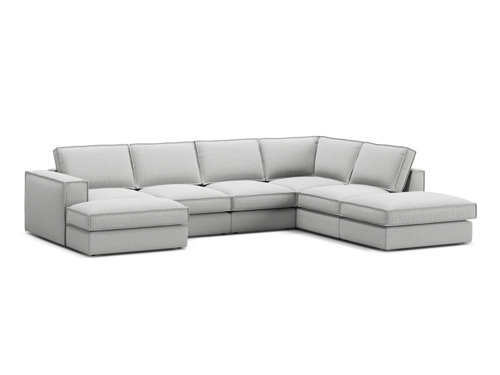 Modular Panoramic Right Corner Sofa, "Pola", 5 Seats, 362x259x88