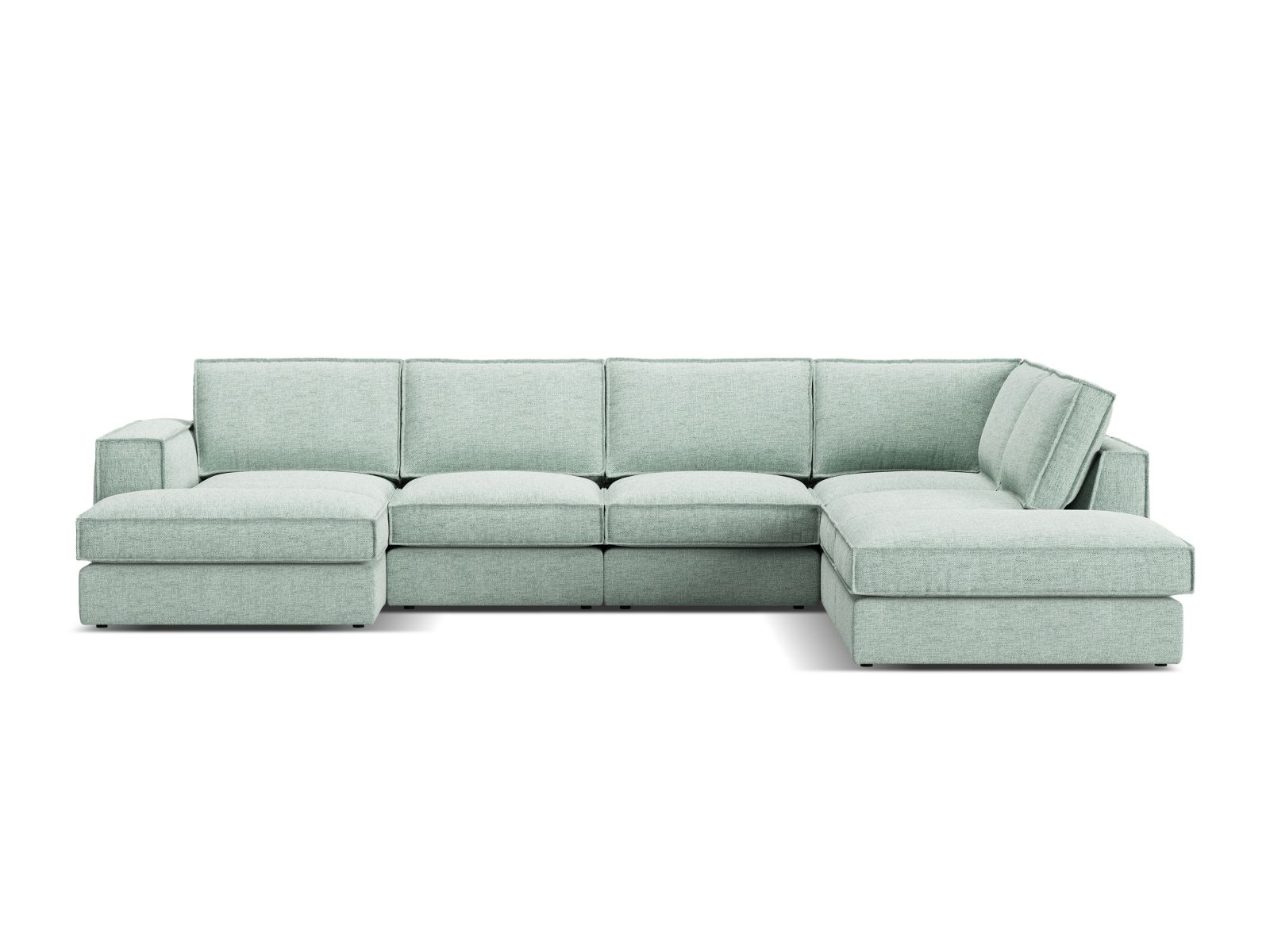 Modular Panoramic Right Corner Sofa, "Pola", 5 Seats, 362x259x88