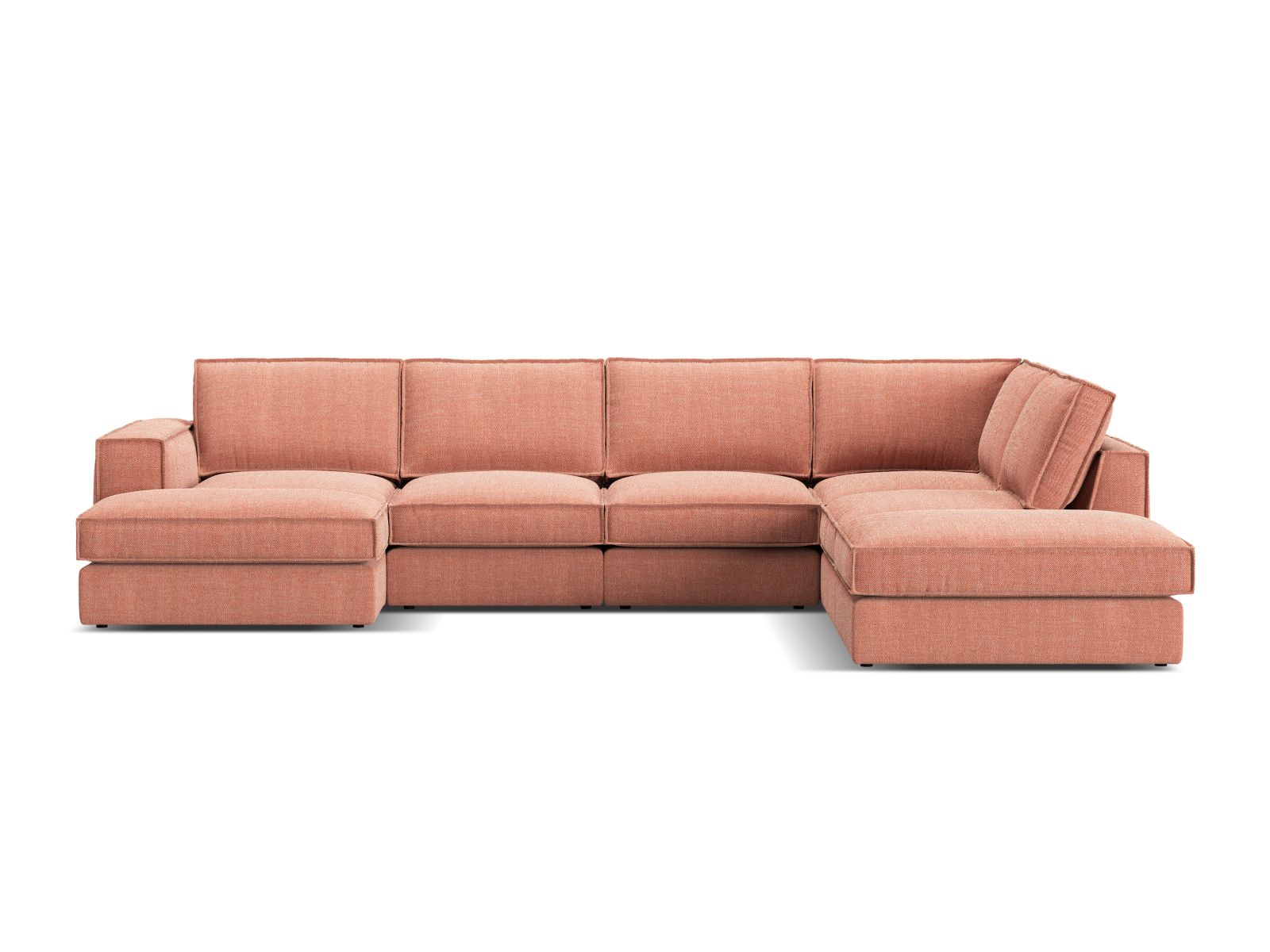 Modular Panoramic Right Corner Sofa, "Pola", 5 Seats, 362x259x88