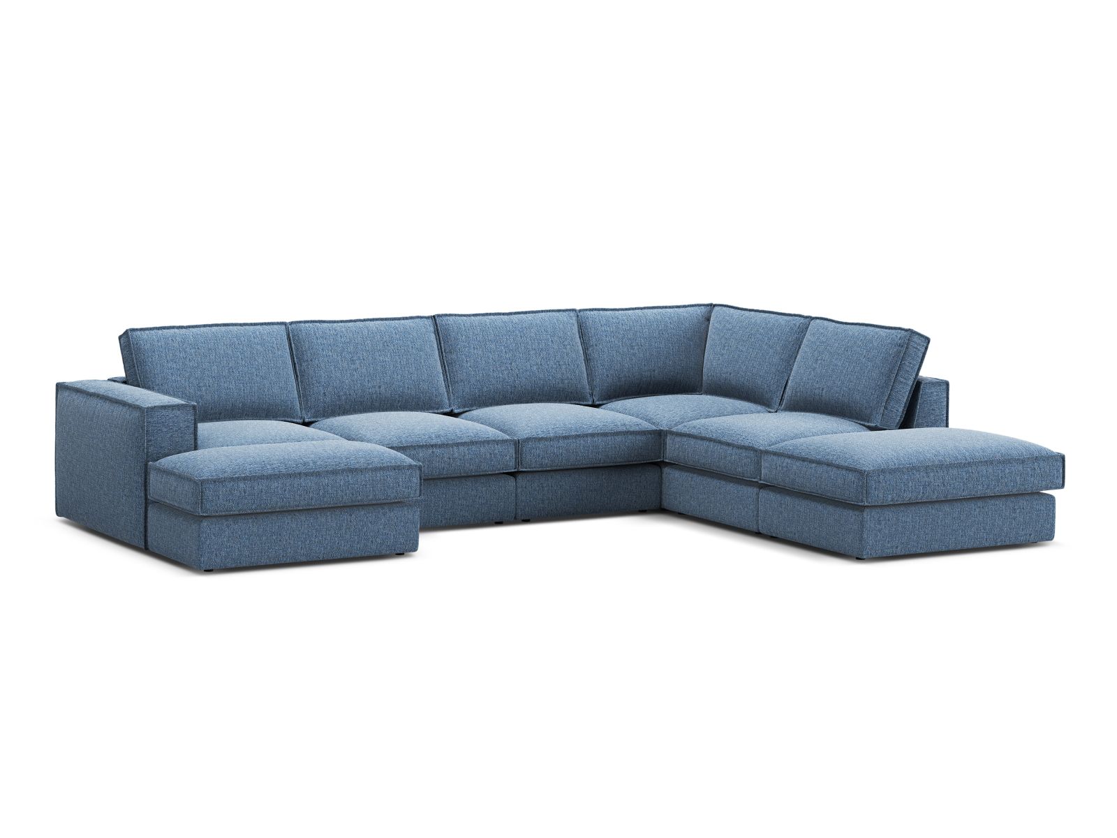 Modular Panoramic Right Corner Sofa, "Pola", 5 Seats, 362x259x88
