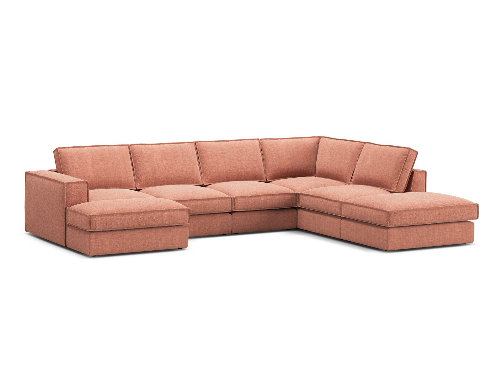 Modular Panoramic Right Corner Sofa, "Pola", 5 Seats, 362x259x88