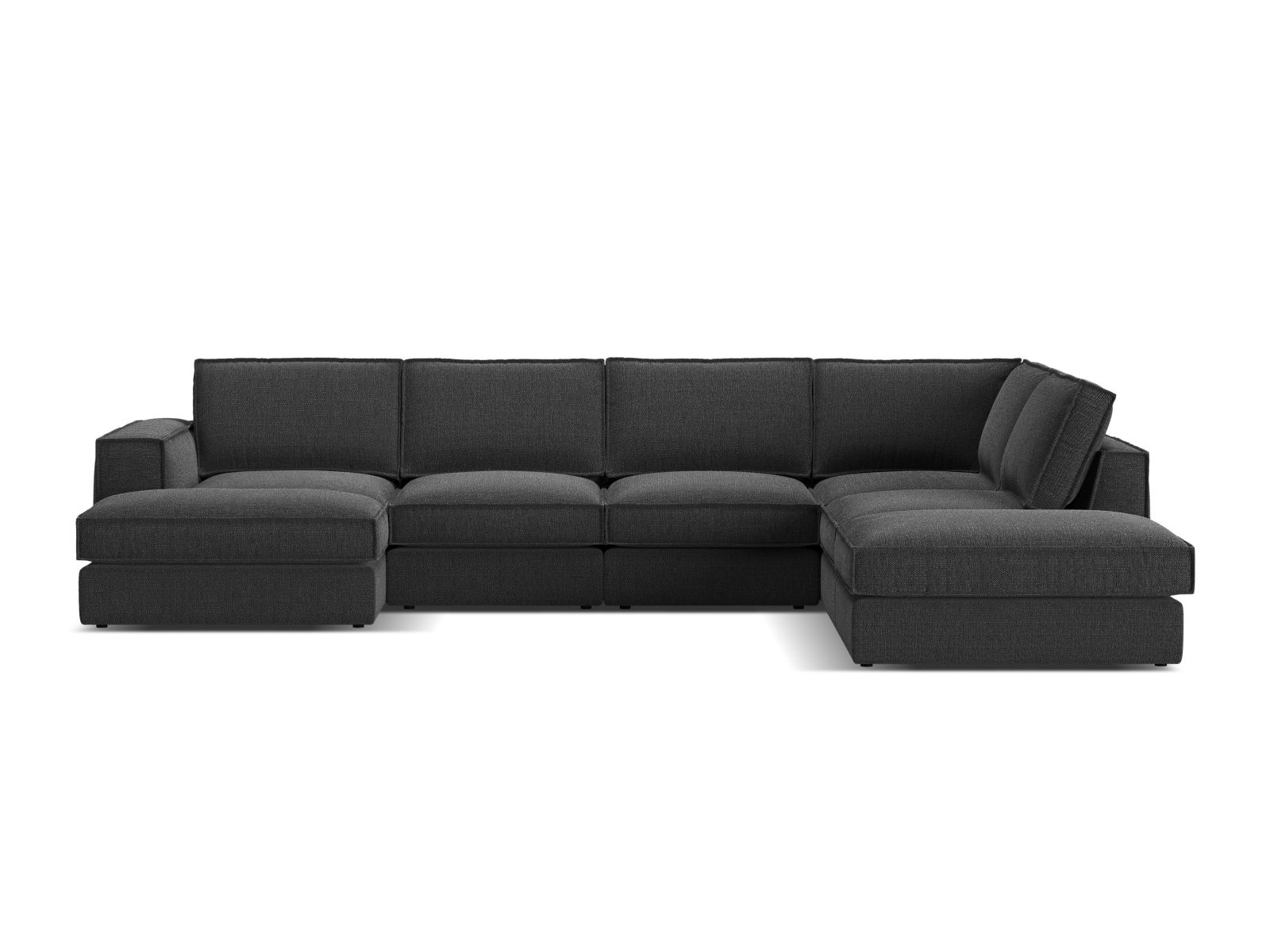 Modular Panoramic Right Corner Sofa, "Pola", 5 Seats, 362x259x88