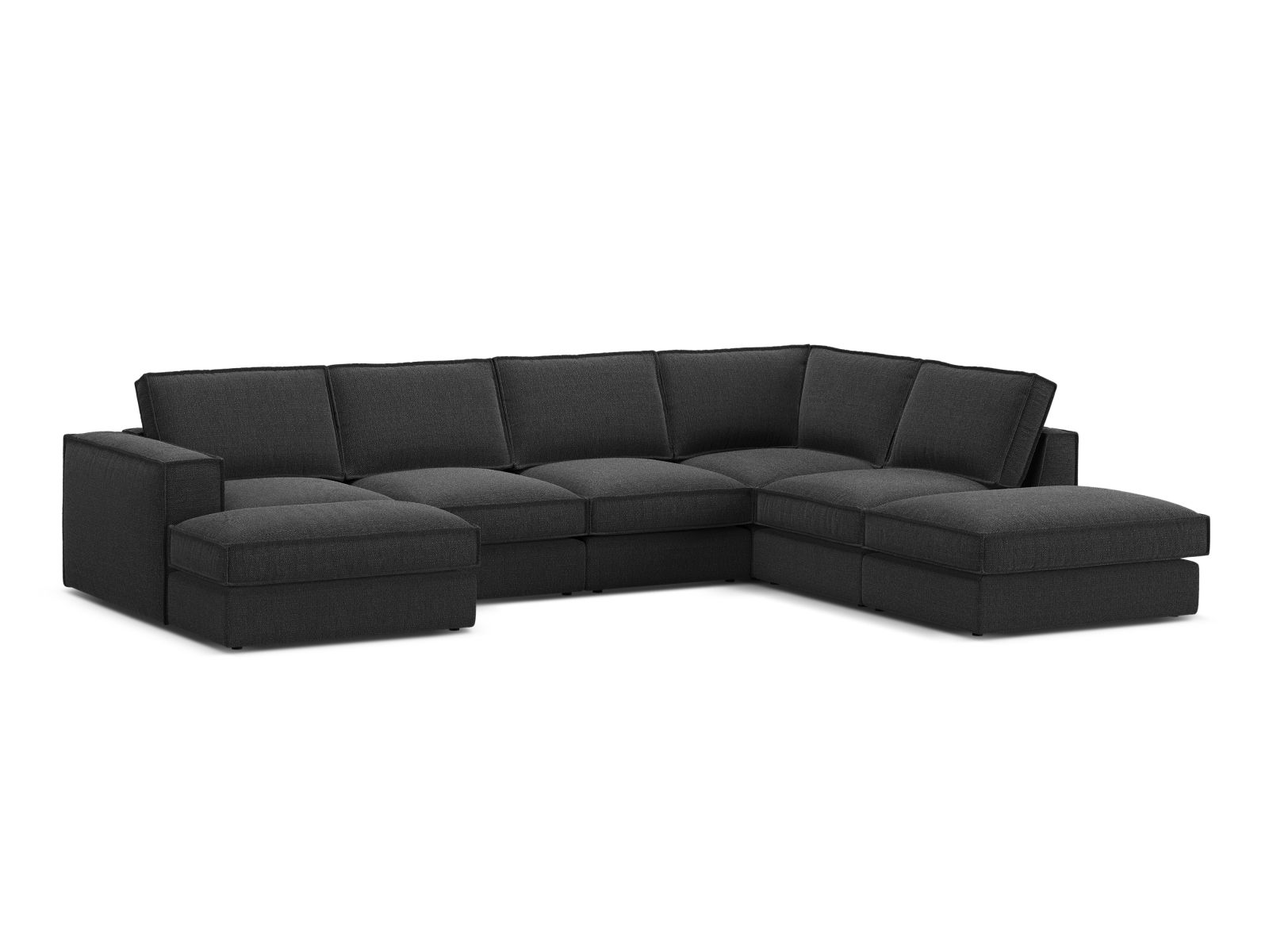 Modular Panoramic Right Corner Sofa, "Pola", 5 Seats, 362x259x88