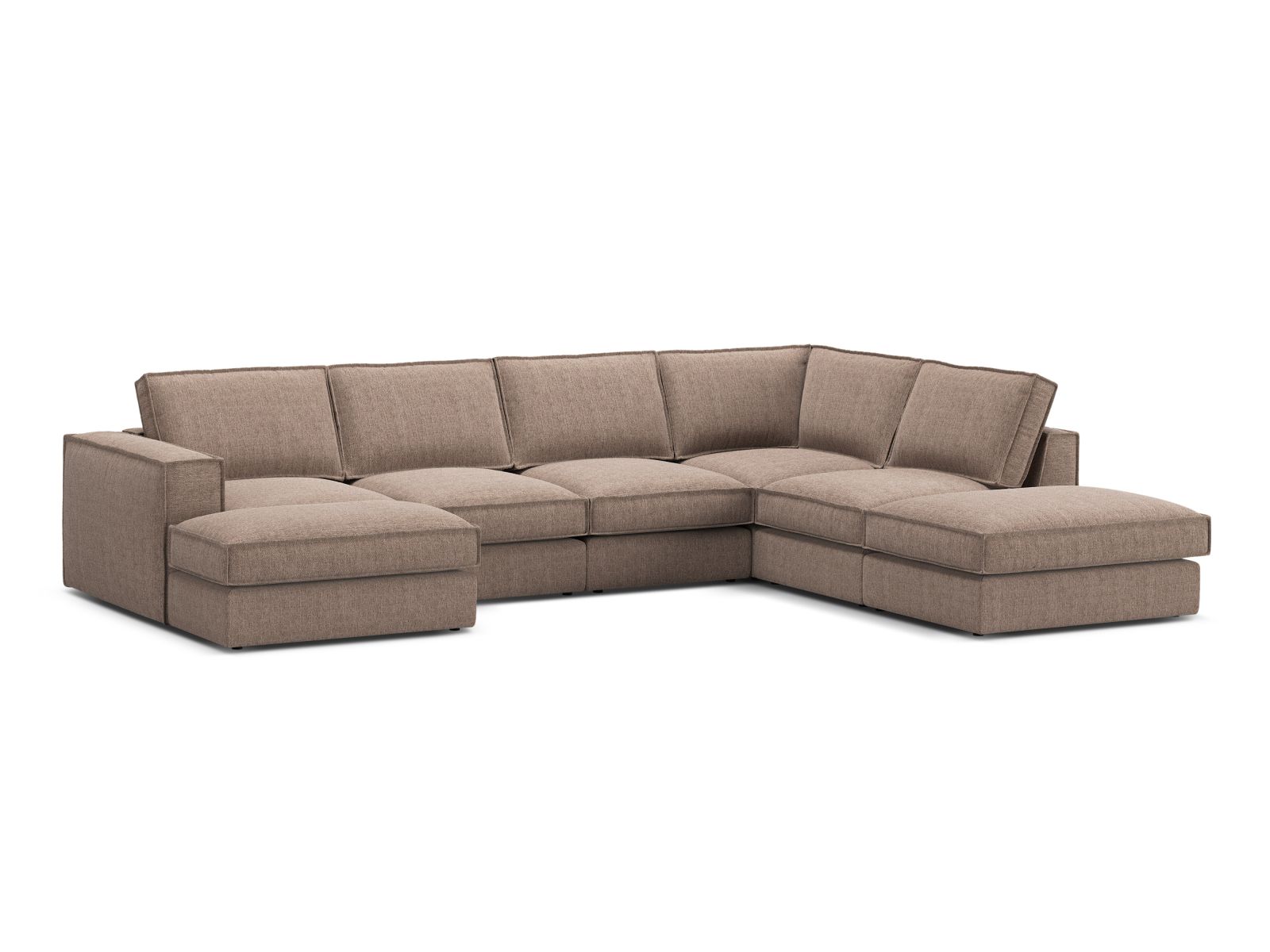 Modular Panoramic Right Corner Sofa, "Pola", 5 Seats, 362x259x88