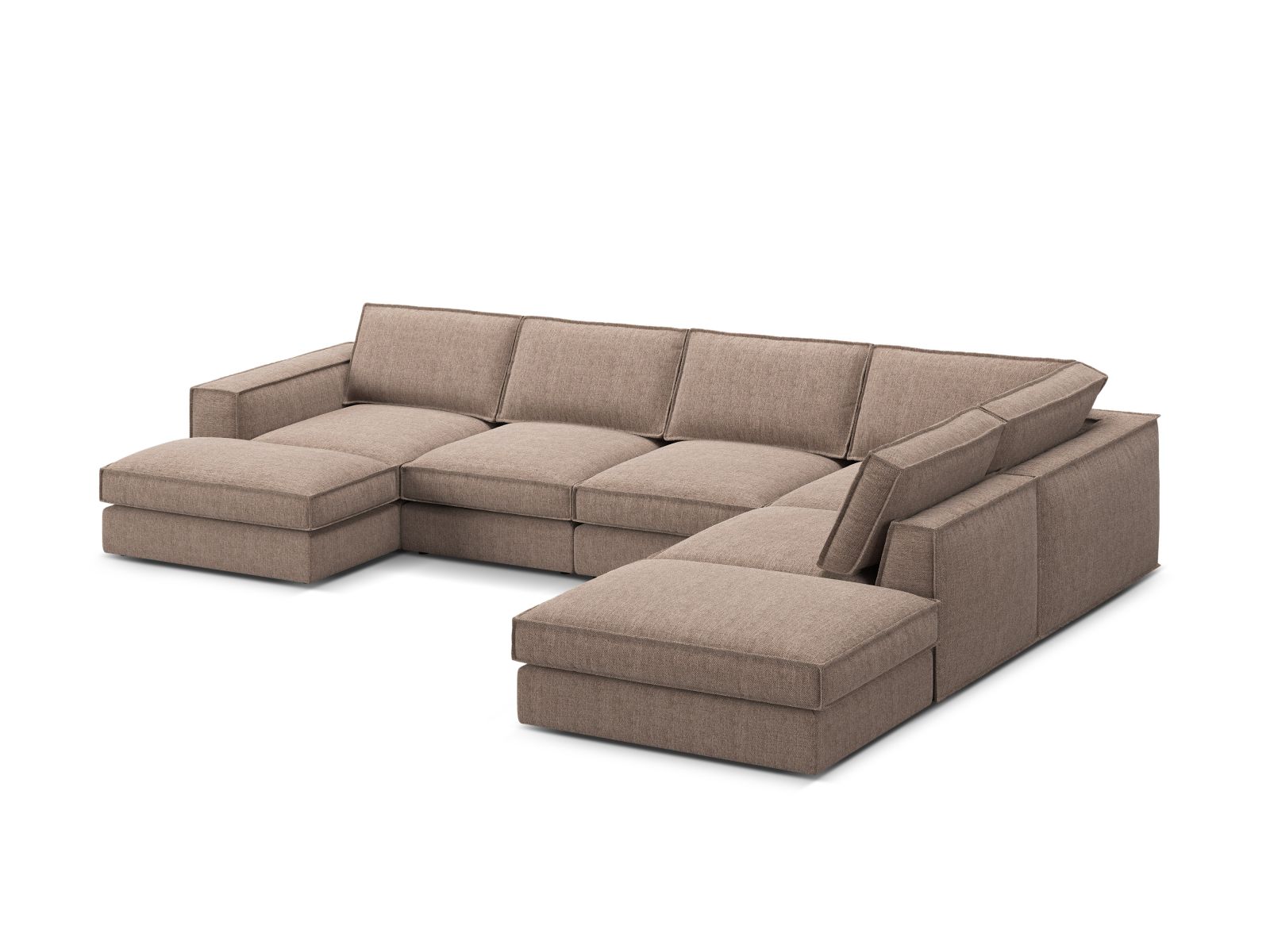 Modular Panoramic Right Corner Sofa, "Pola", 5 Seats, 362x259x88