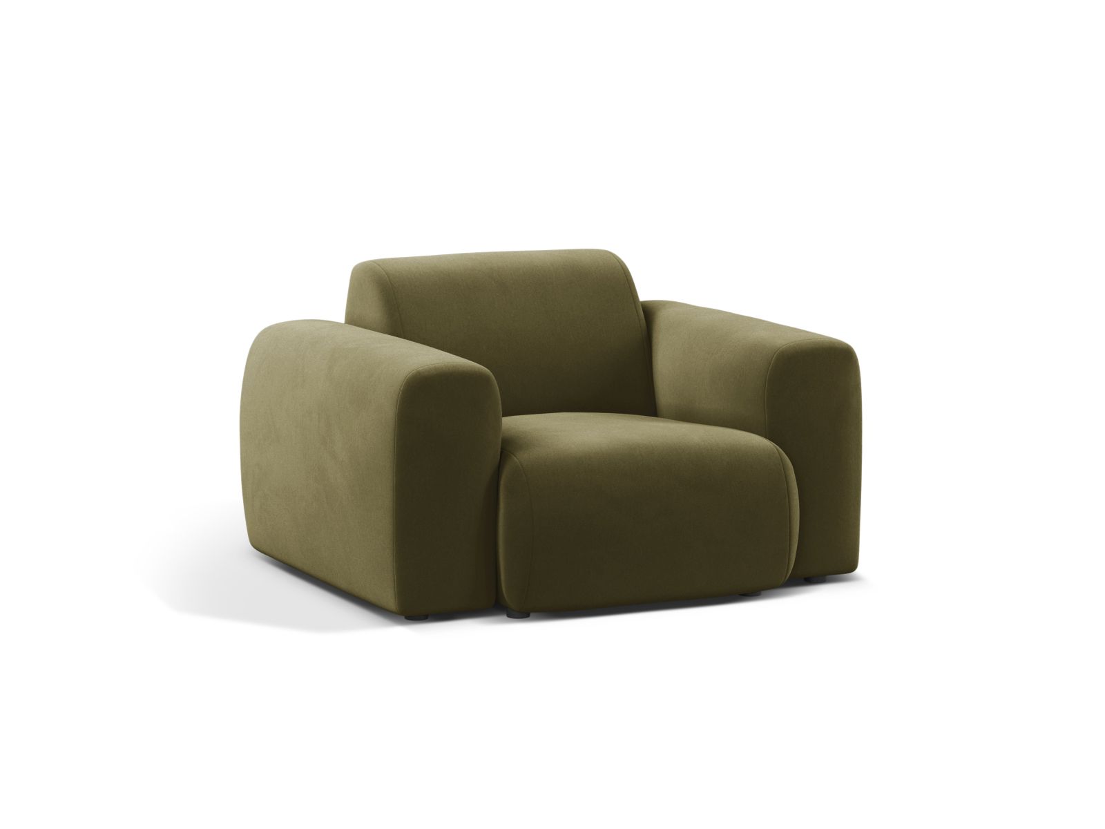 Velvet Armchair, "Molino", 1 Seat, 108x100x72