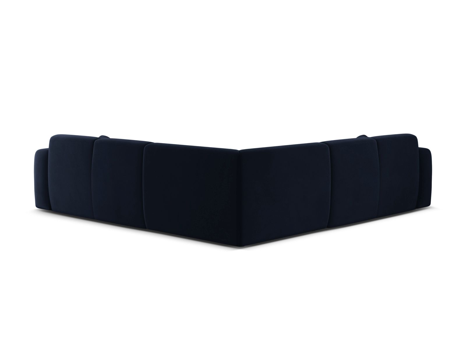 Velvet Symmetrical Corner Sofa, "Molino", 5 Seats, 252x252x72