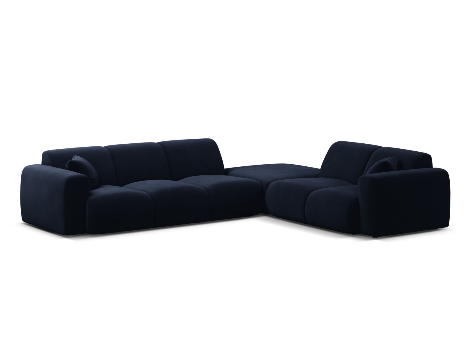 Velvet Right Corner Sofa, "Molino", 6 Seats, 315x250x72