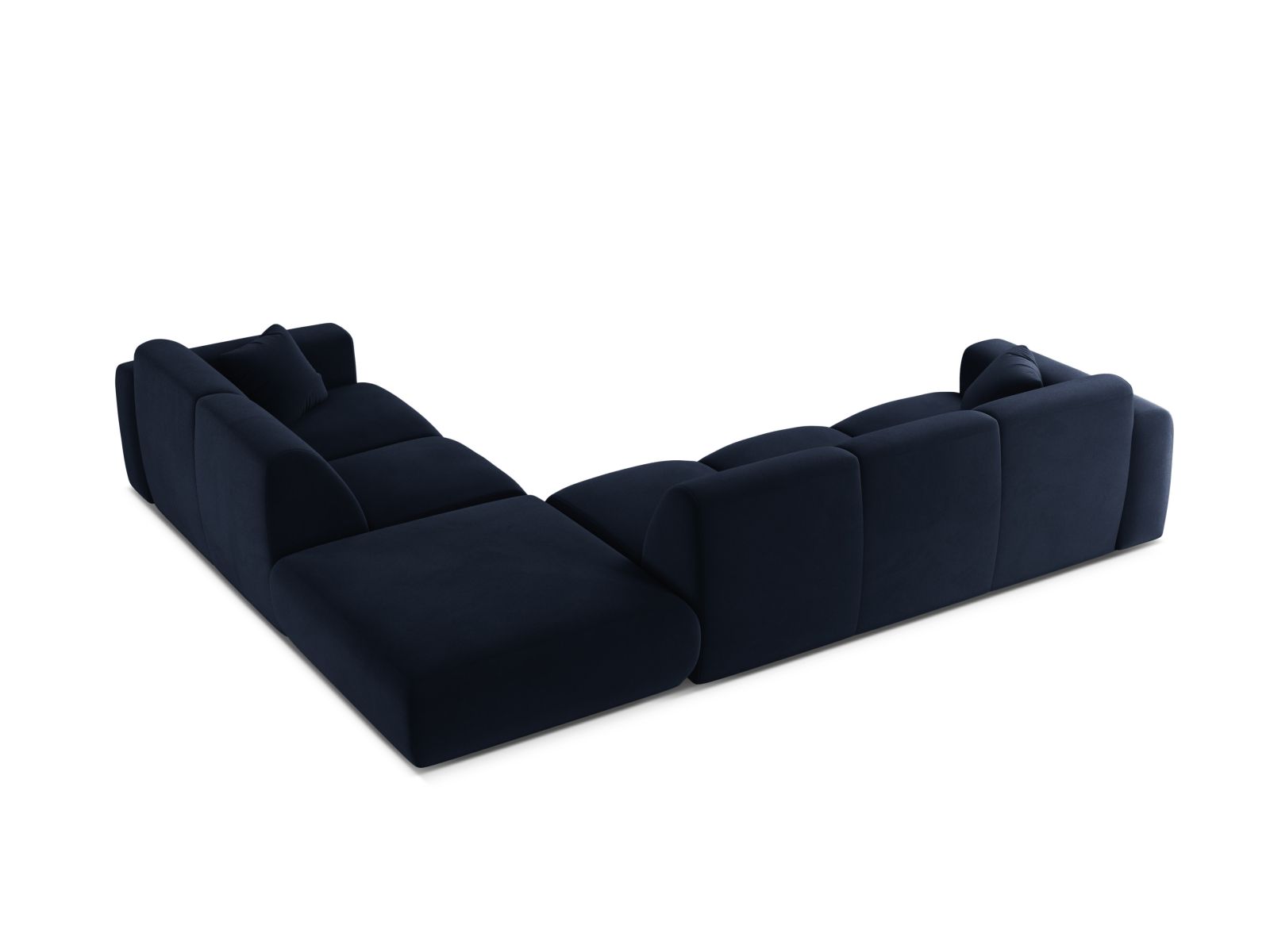 Velvet Right Corner Sofa, "Molino", 6 Seats, 315x250x72
