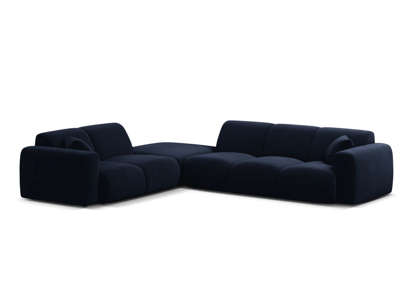 Velvet Left Corner Sofa, "Molino", 6 Seats, 315x250x72