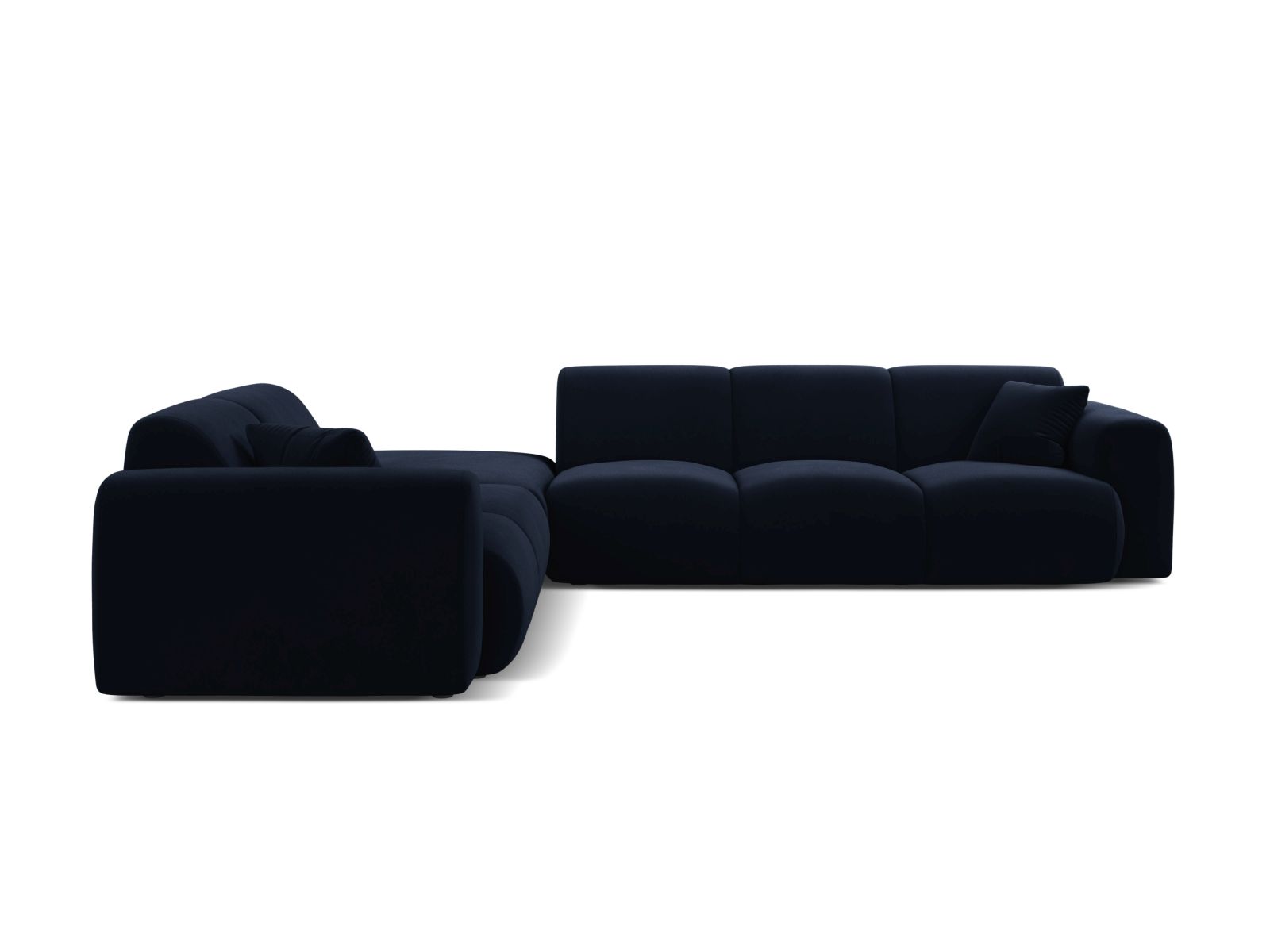 Velvet Left Corner Sofa, "Molino", 6 Seats, 315x250x72