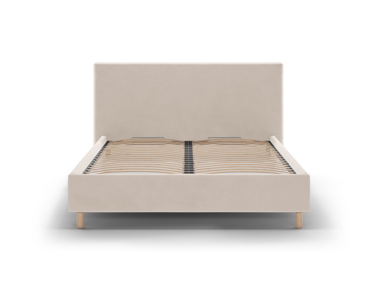 Velvet Storage Bed with Headboard, "Eloise", 170x220x110