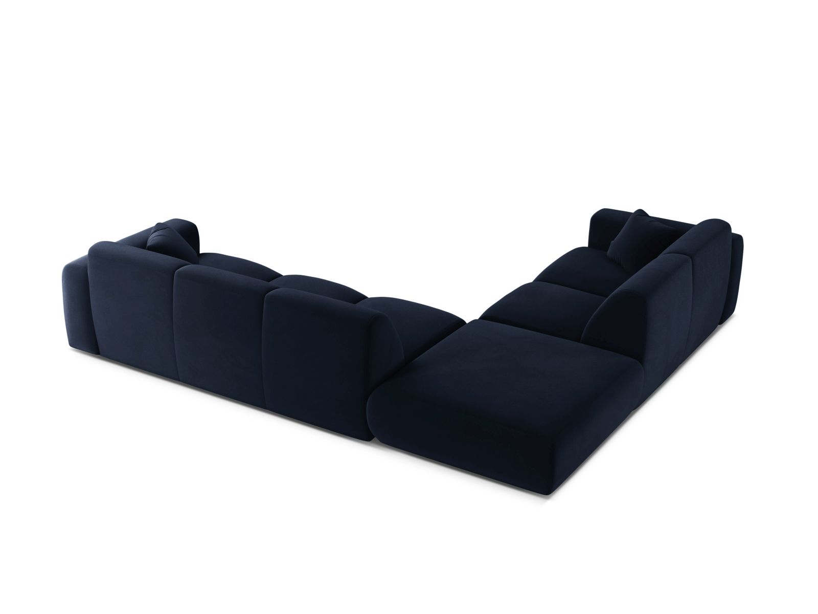 Velvet Left Corner Sofa, "Molino", 6 Seats, 315x250x72