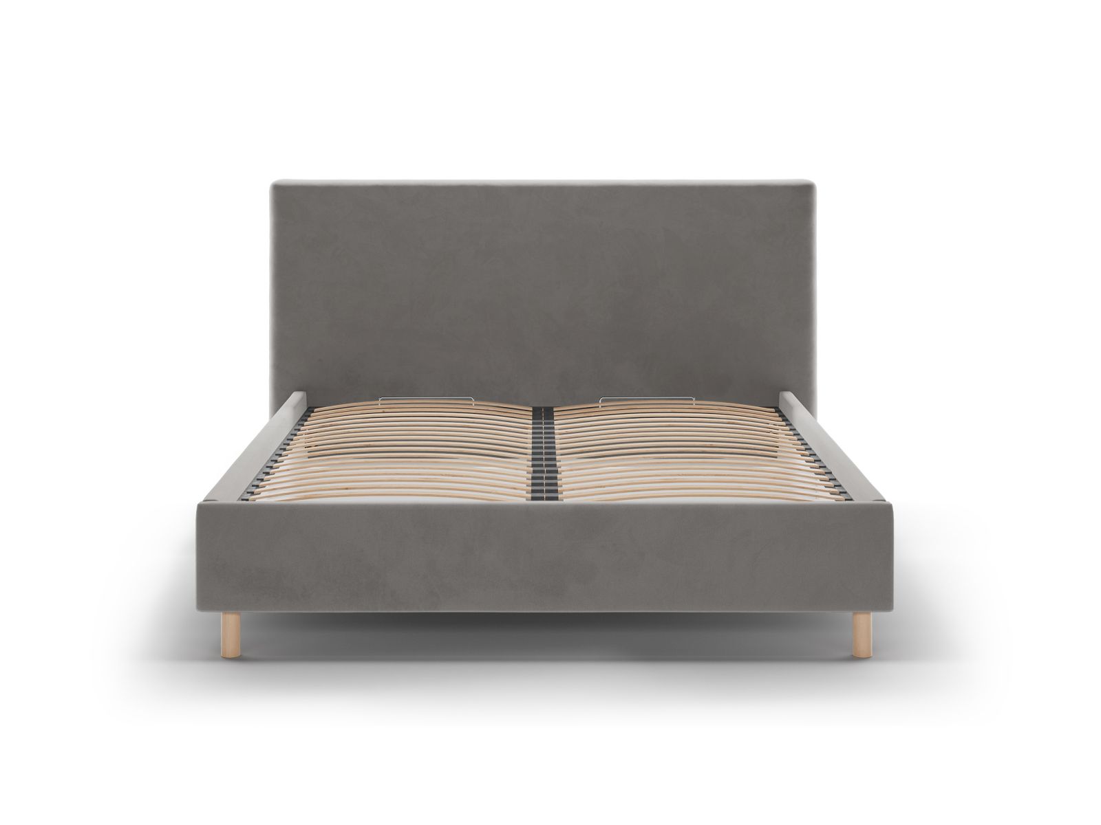 Velvet Storage Bed with Headboard, "Eloise", 170x220x110