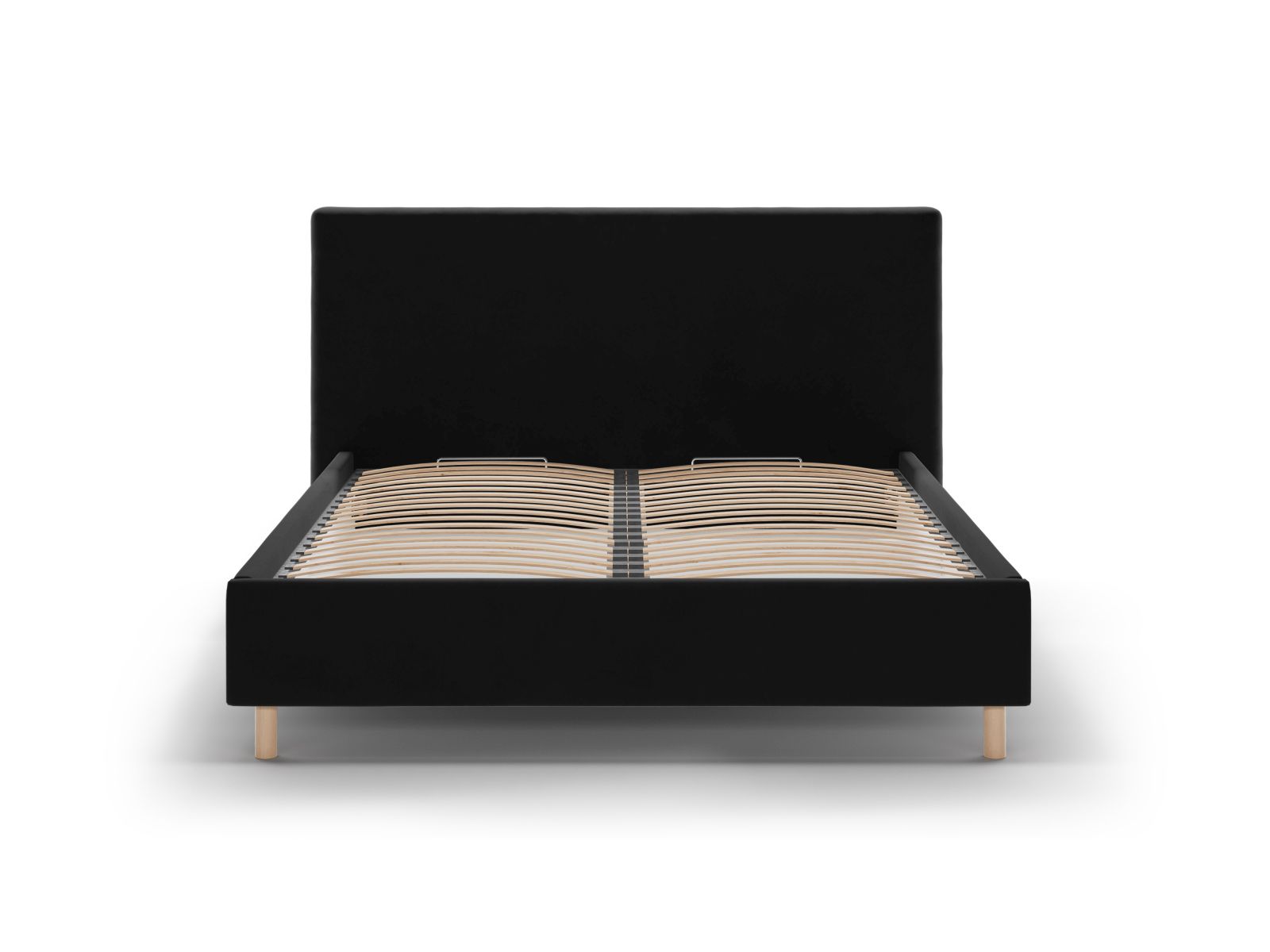 Velvet Storage Bed with Headboard, "Eloise", 170x220x110