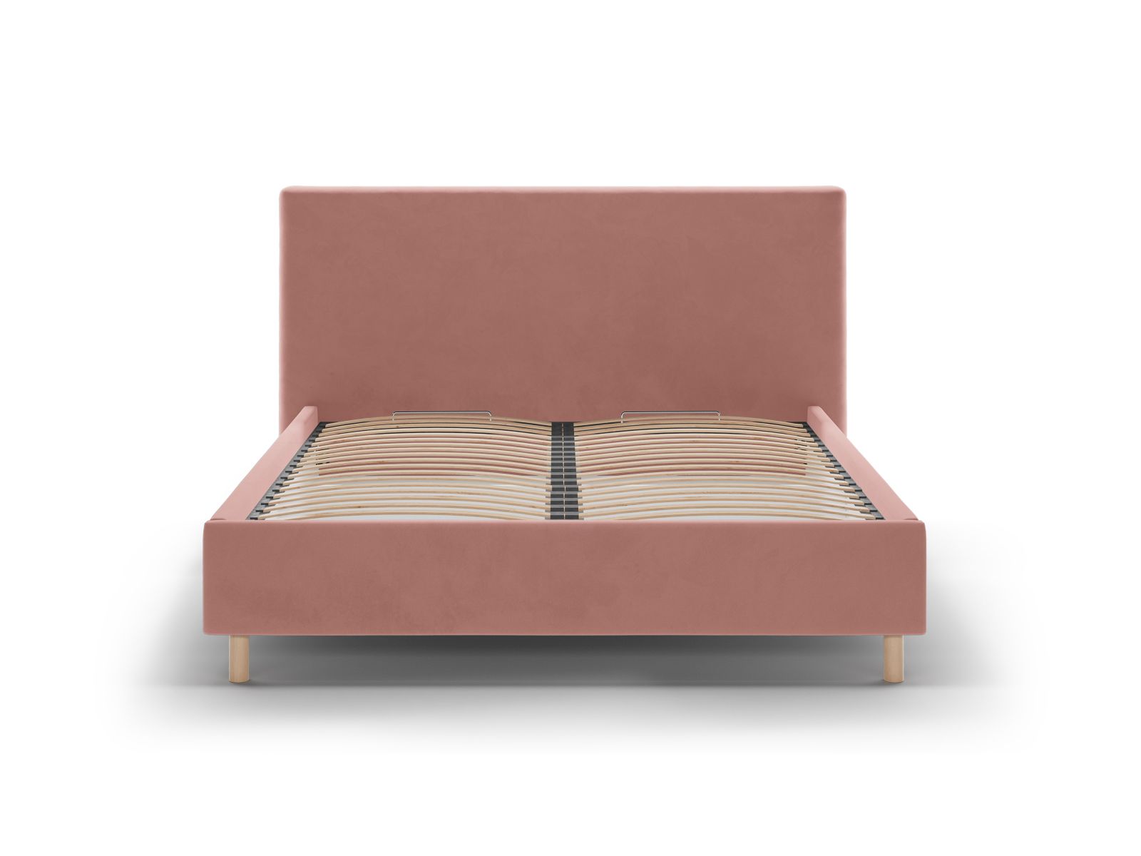 Velvet Storage Bed with Headboard, "Eloise", 190x220x110