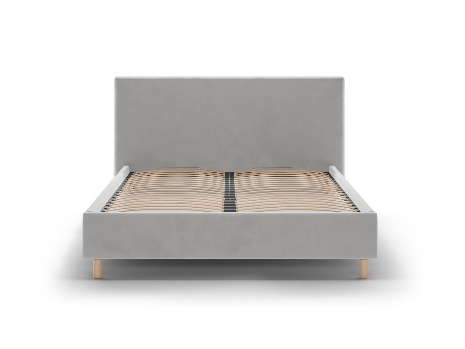 Velvet Storage Bed with Headboard, "Eloise", 190x220x110