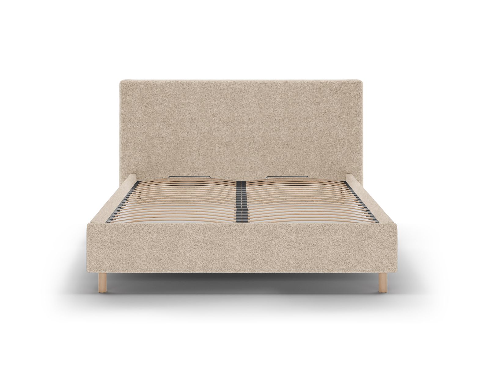 Boucle Storage Bed with Headboard, "Eloise", 170x220x110