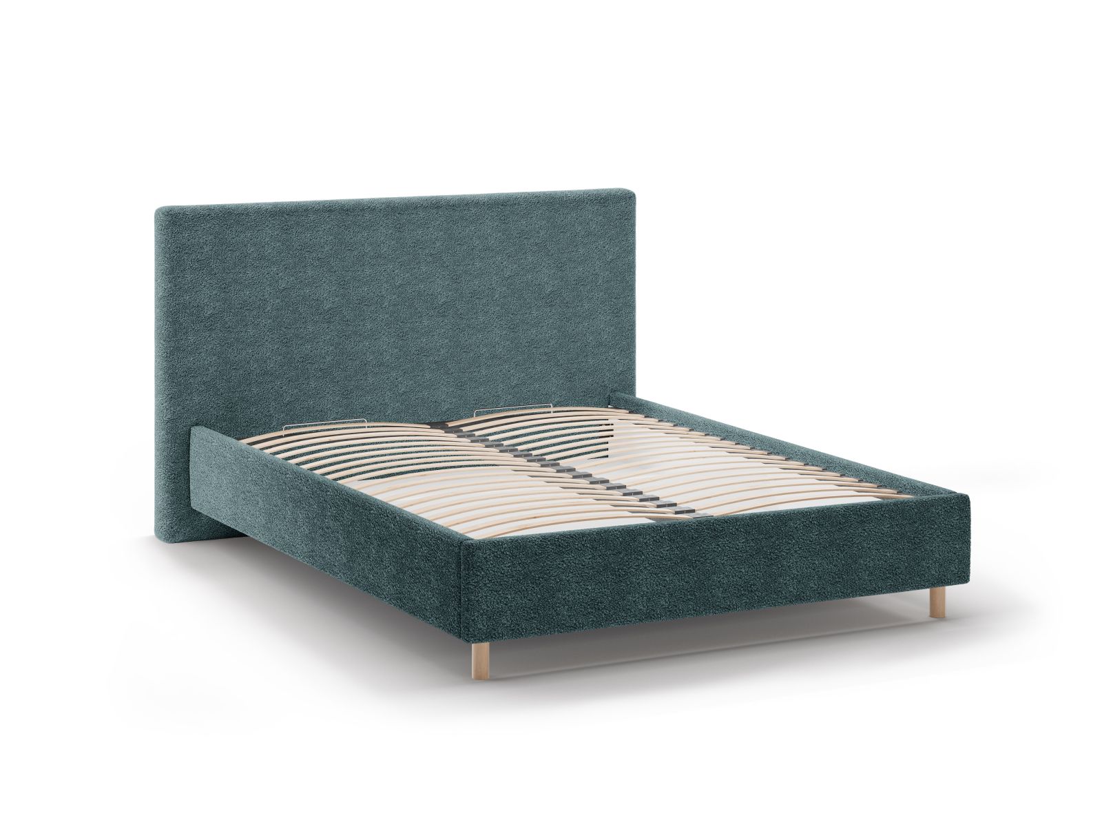Boucle Storage Bed with Headboard, "Eloise", 170x220x110