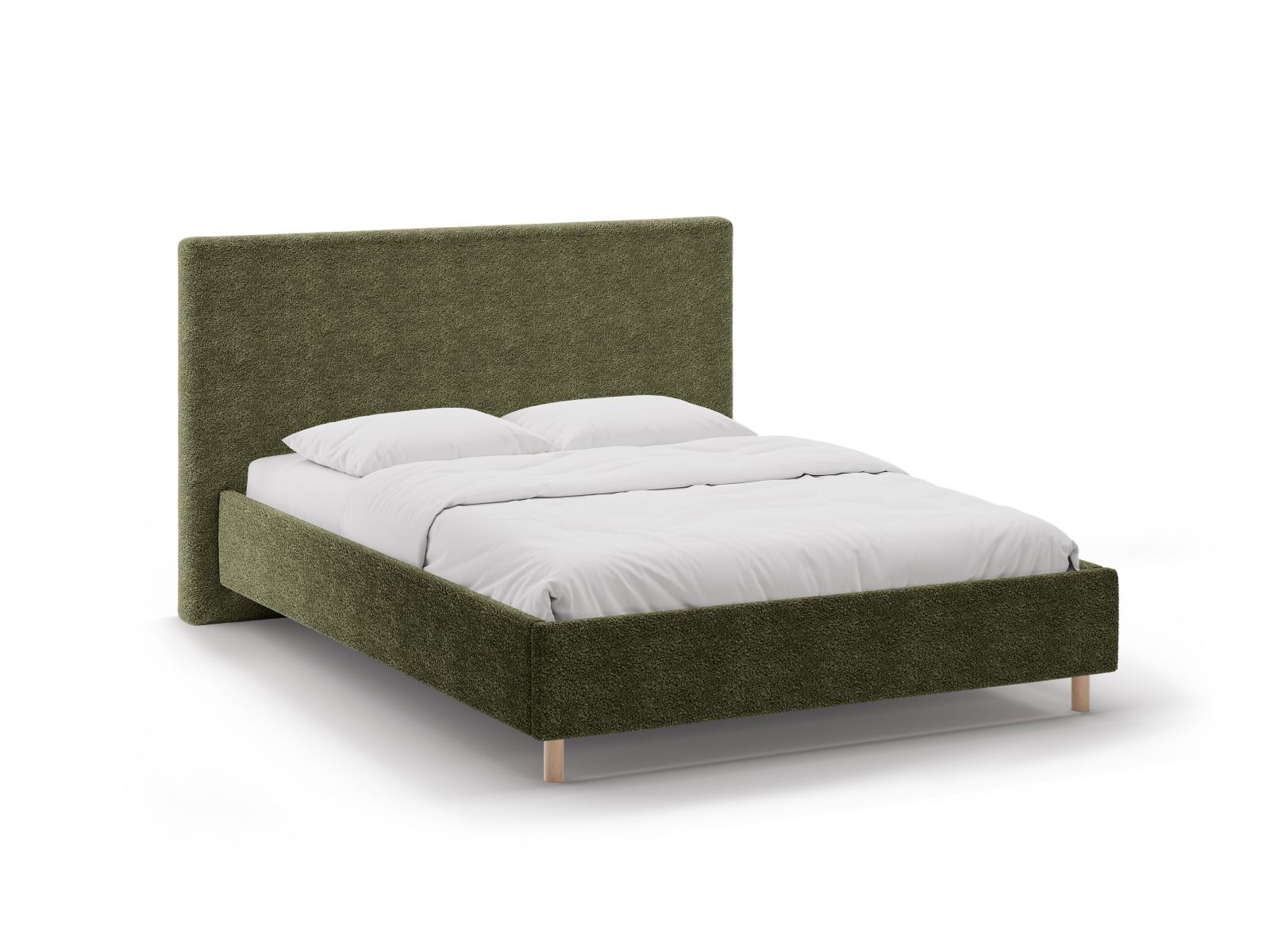 Boucle Storage Bed with Headboard, "Eloise", 170x220x110