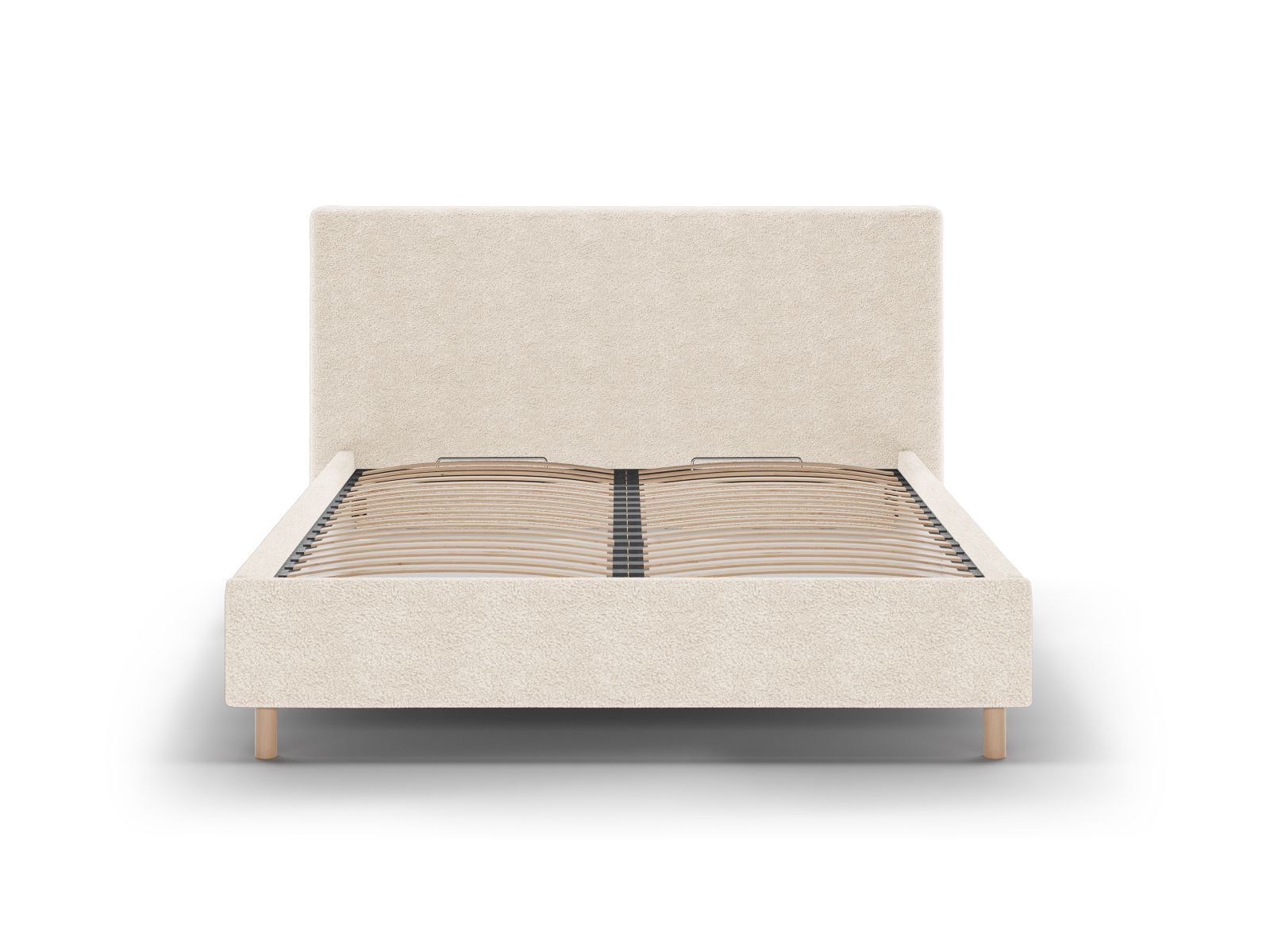 Boucle Storage Bed with Headboard, "Eloise", 190x220x110