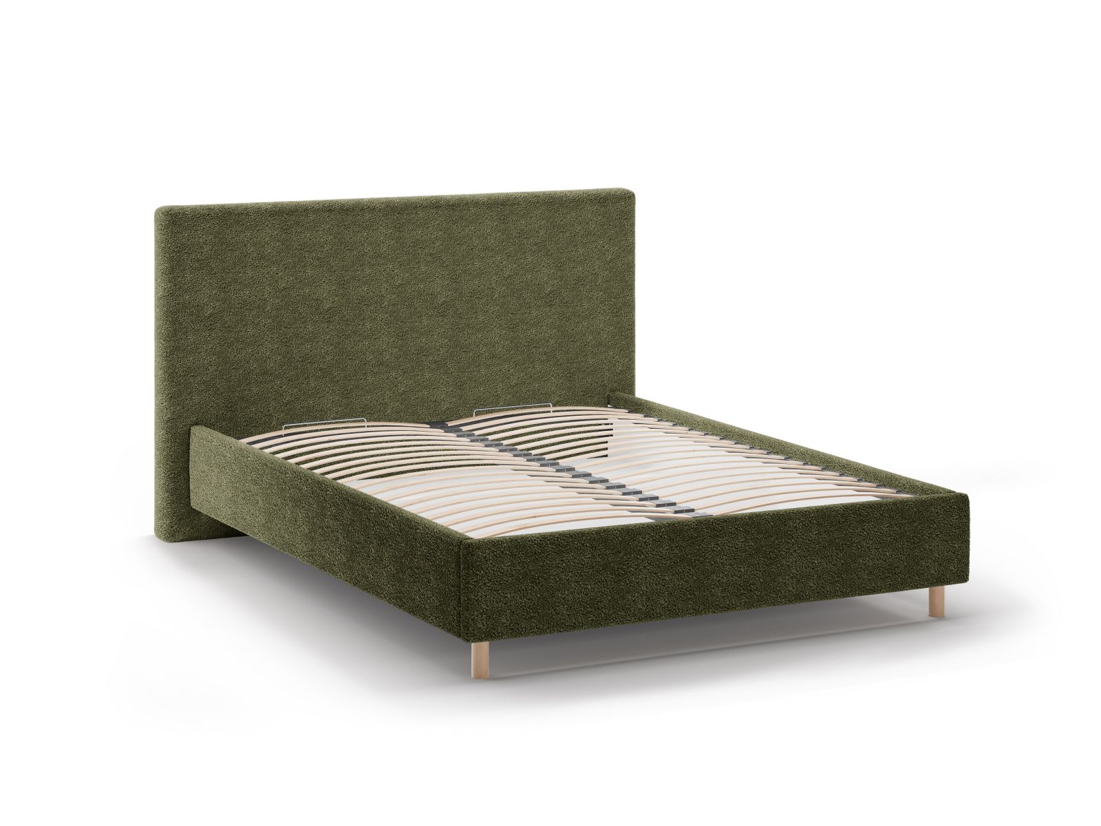 Boucle Storage Bed with Headboard, "Eloise", 190x220x110