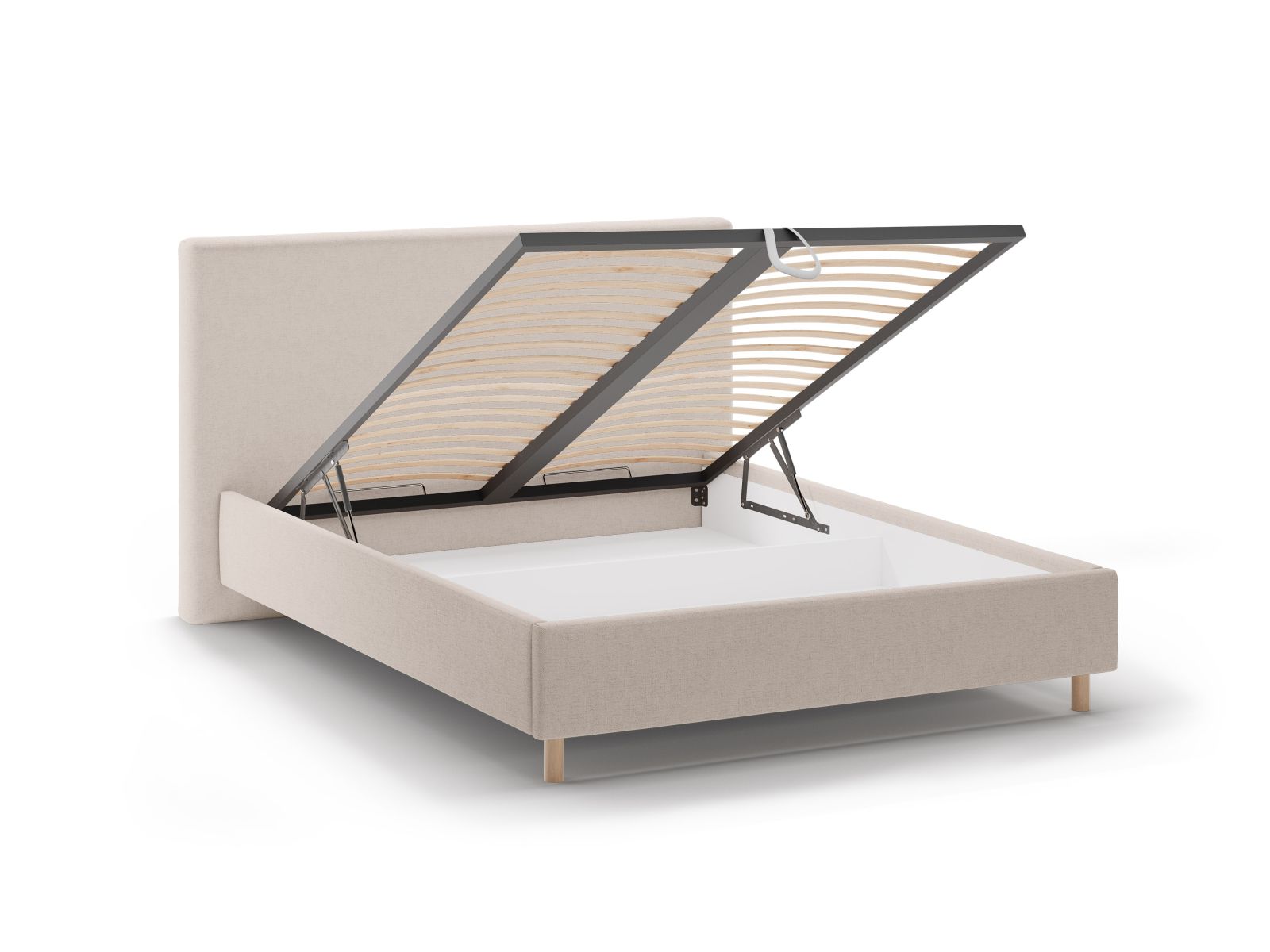Storage Bed With Headboard, "Eloise", 190x220x110