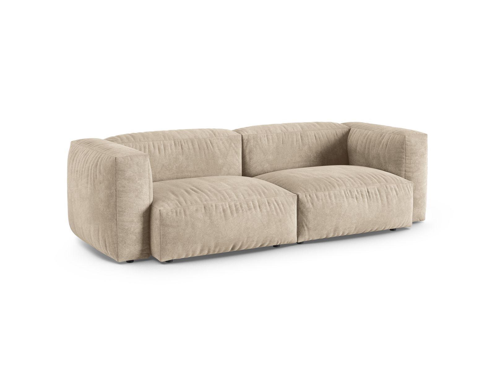 Velvet Modular Sofa XL, "Martina", 3 Seats, 240x120x75