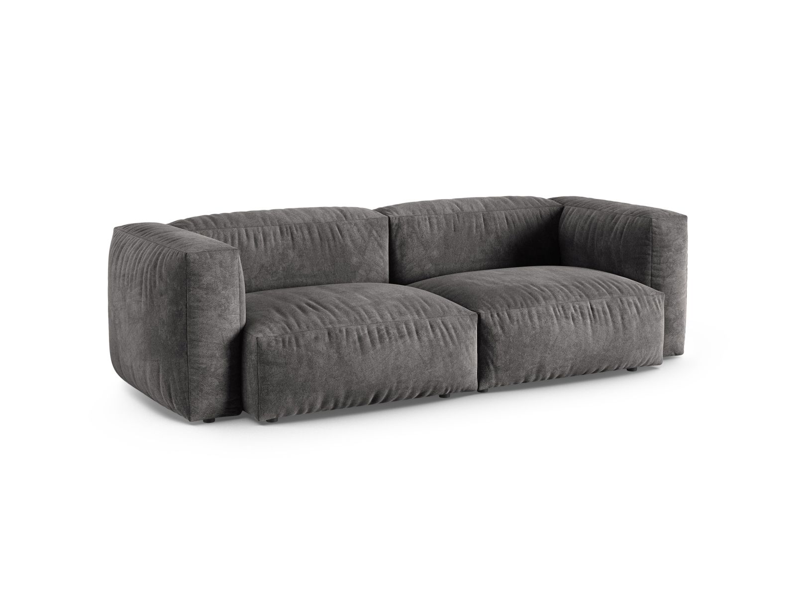 Velvet Modular Sofa XL, "Martina", 3 Seats, 240x120x75