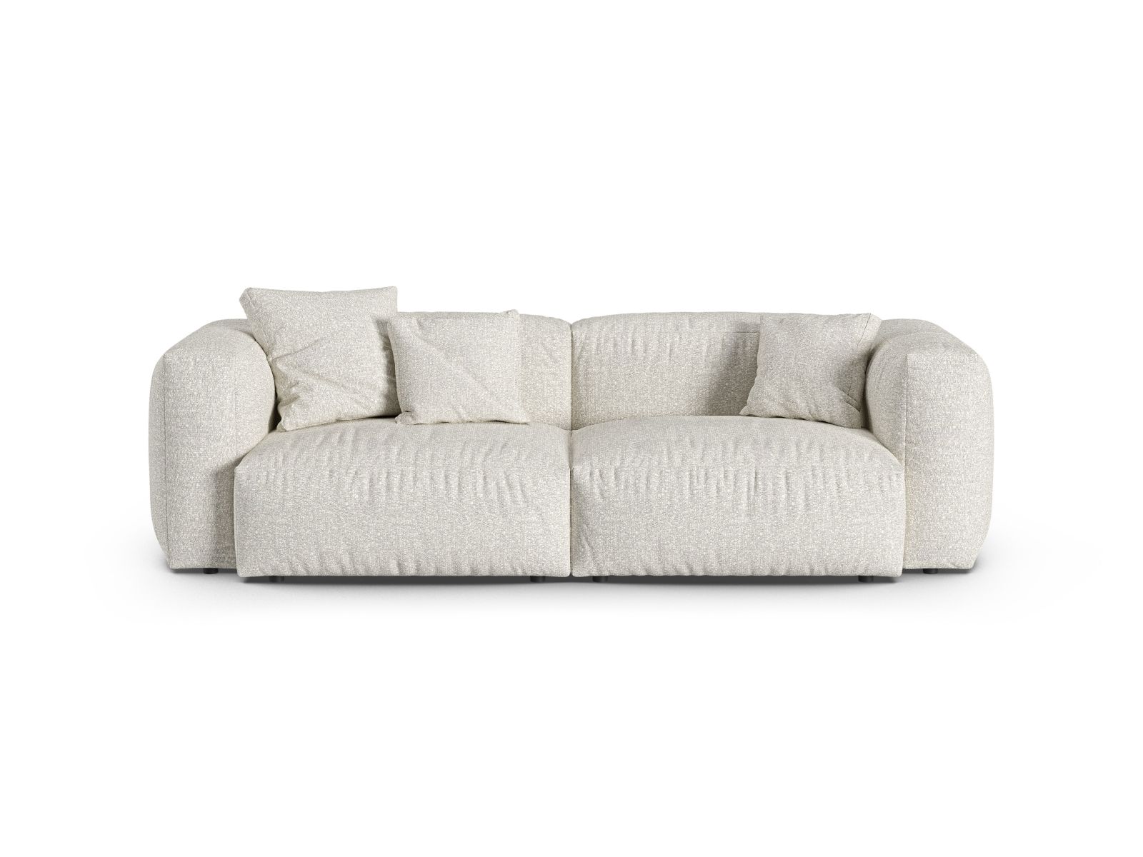 Boucle Modular Sofa XL, "Martina", 3 Seats, 240x120x75