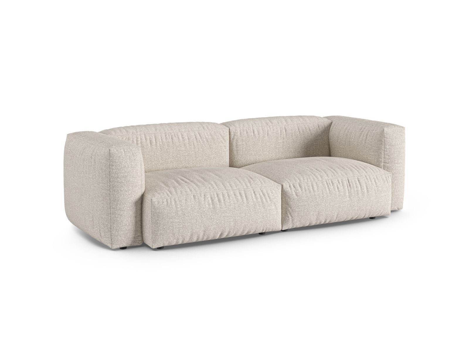 Boucle Modular Sofa XL, "Martina", 3 Seats, 240x120x75