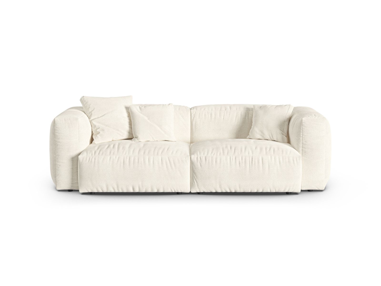 Boucle Modular Sofa XL, "Martina", 3 Seats, 240x120x75