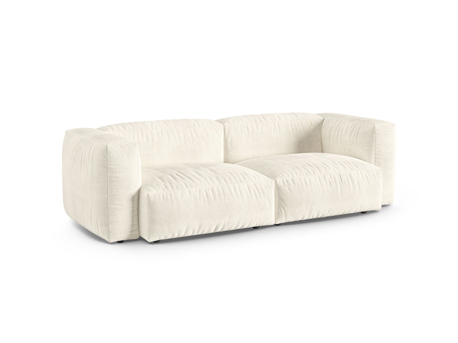 Boucle Modular Sofa XL, "Martina", 3 Seats, 240x120x75