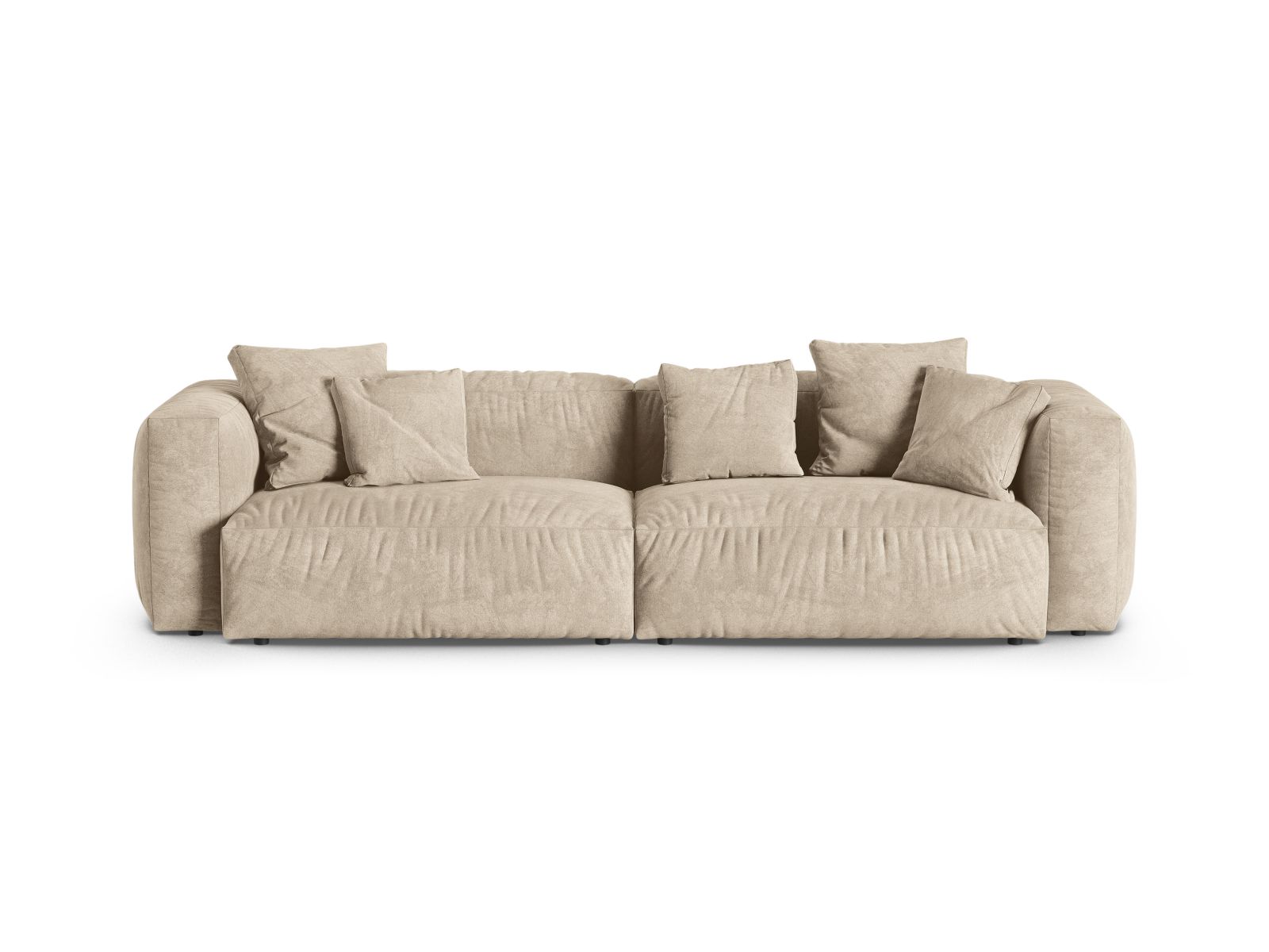 Velvet Modular Sofa XL, "Martina", 4 Seats, 320x120x75