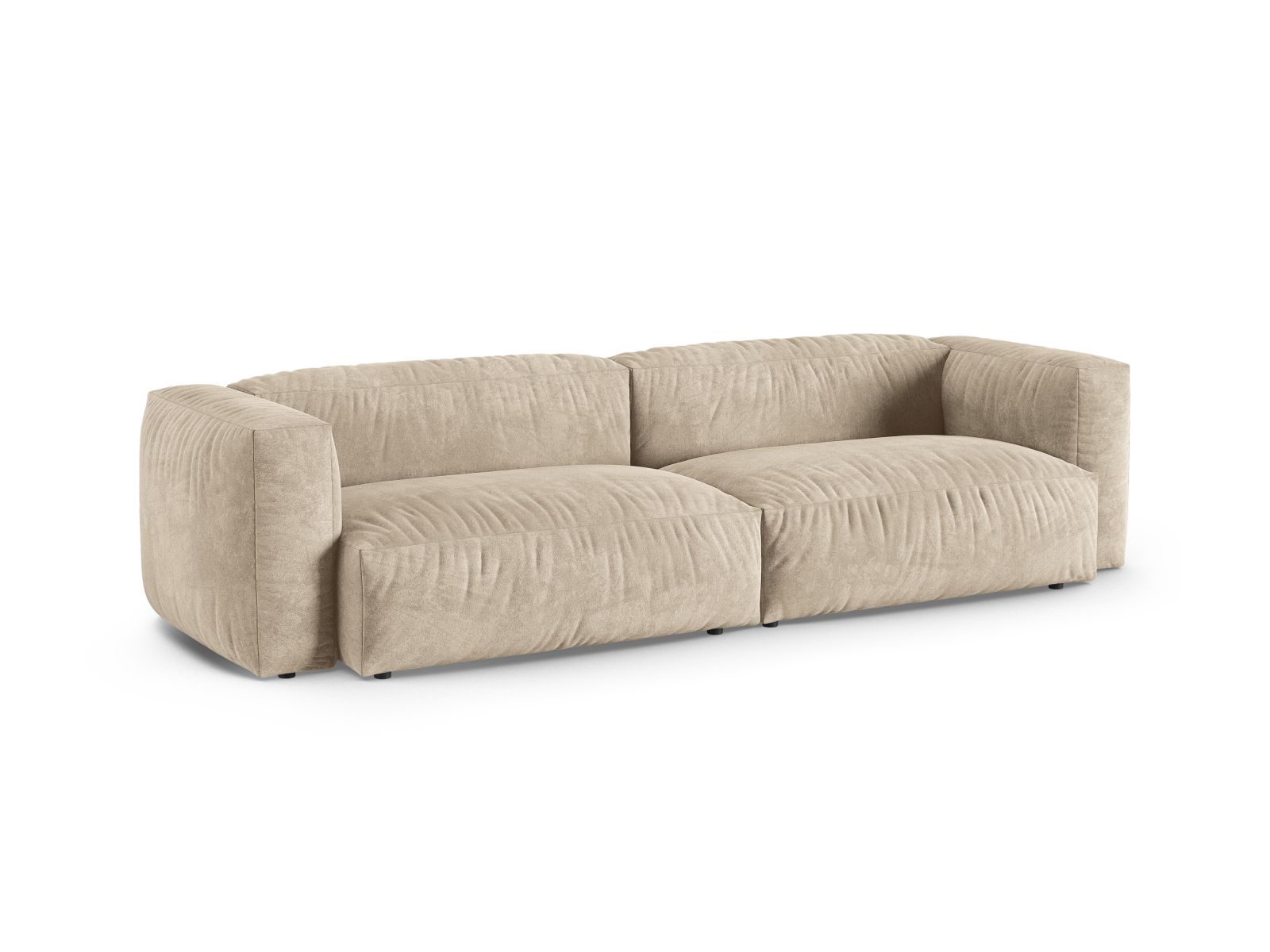 Velvet Modular Sofa XL, "Martina", 4 Seats, 320x120x75