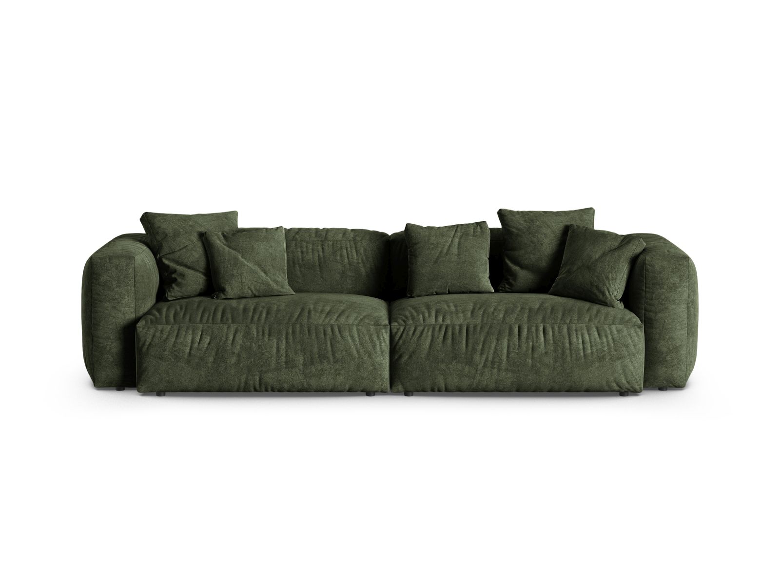 Velvet Modular Sofa XL, "Martina", 4 Seats, 320x120x75