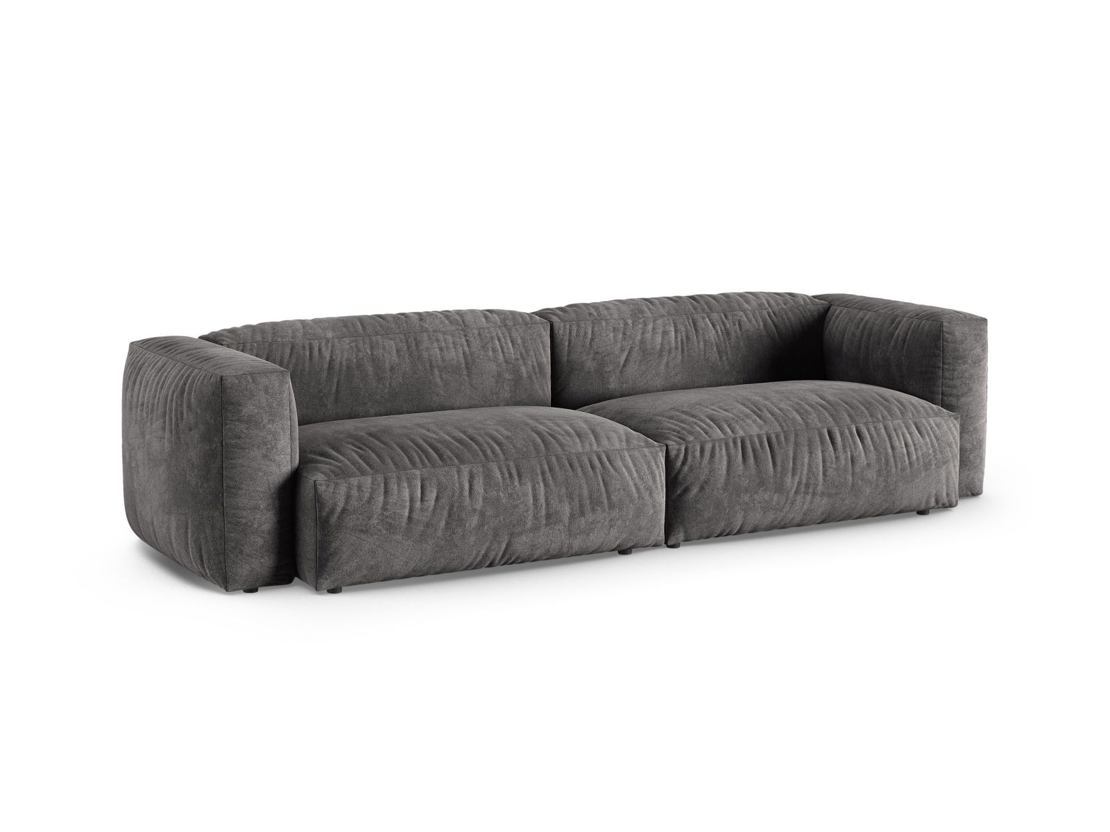 Velvet Modular Sofa XL, "Martina", 4 Seats, 320x120x75