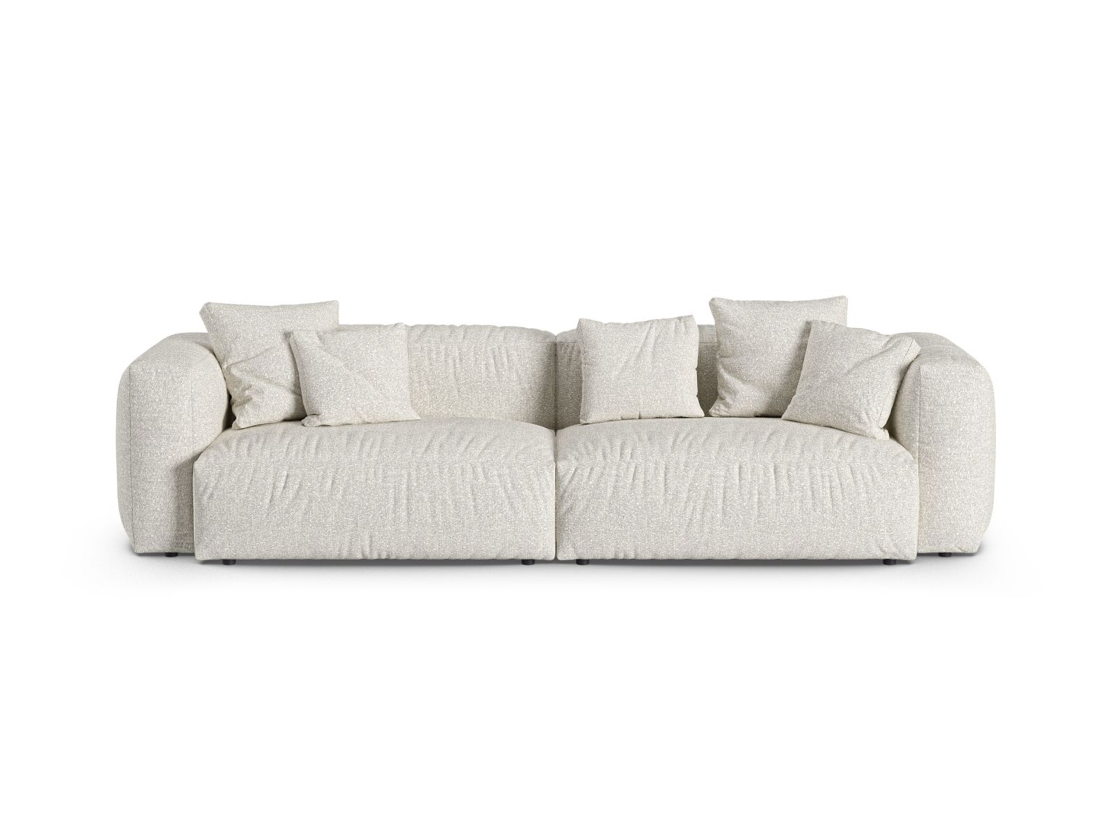 Boucle Modular Sofa XL, "Martina", 4 Seats, 320x120x75