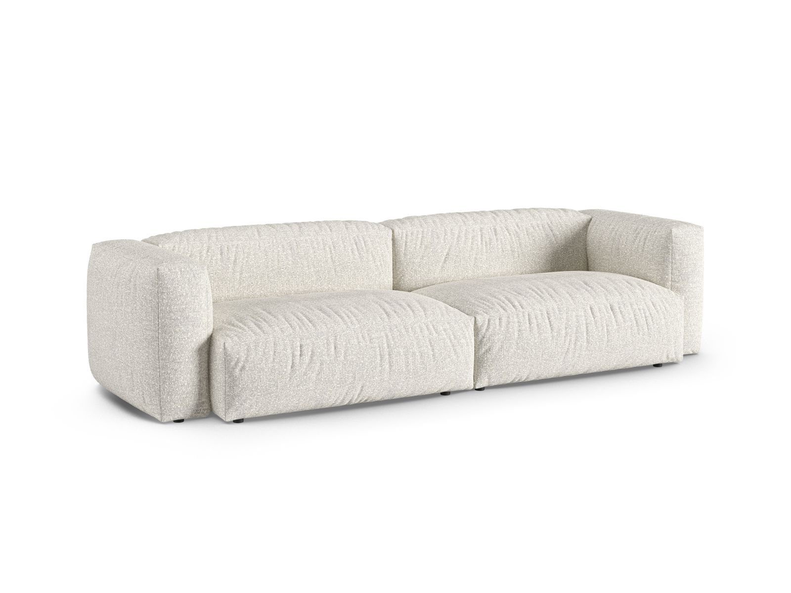 Boucle Modular Sofa XL, "Martina", 4 Seats, 320x120x75