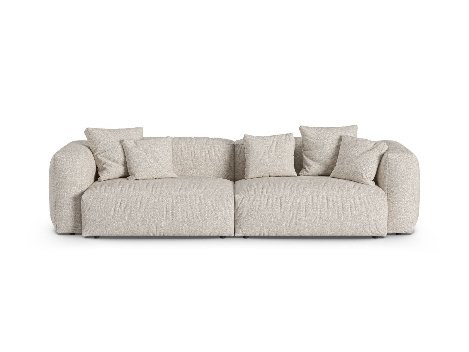 Boucle Modular Sofa XL, "Martina", 4 Seats, 320x120x75