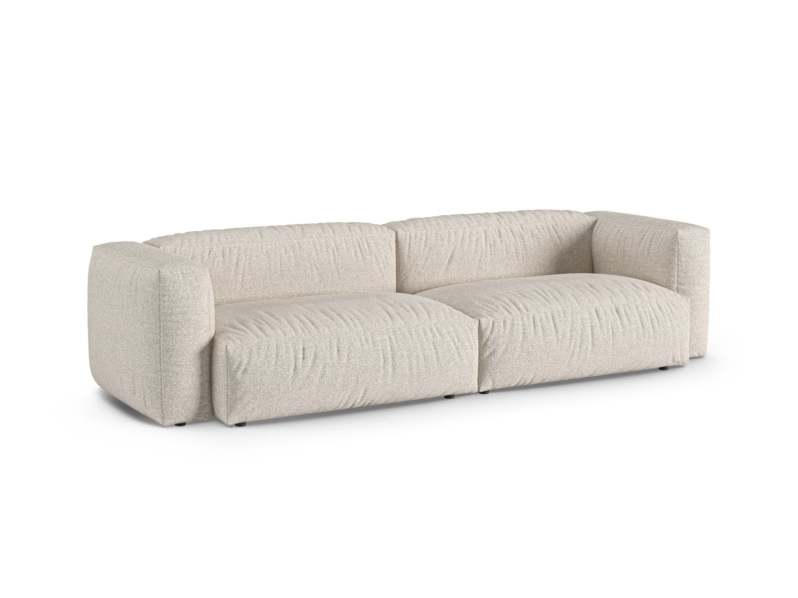 Boucle Modular Sofa XL, "Martina", 4 Seats, 320x120x75