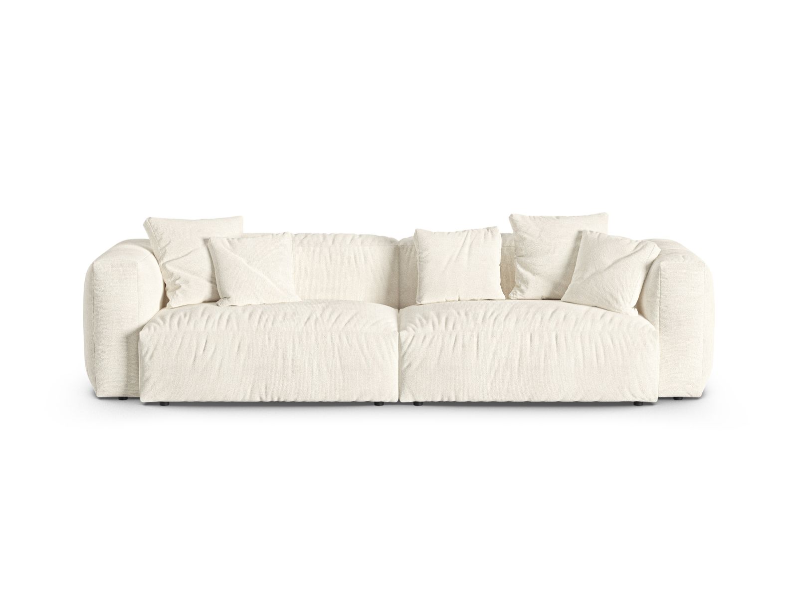 Boucle Modular Sofa XL, "Martina", 4 Seats, 320x120x75