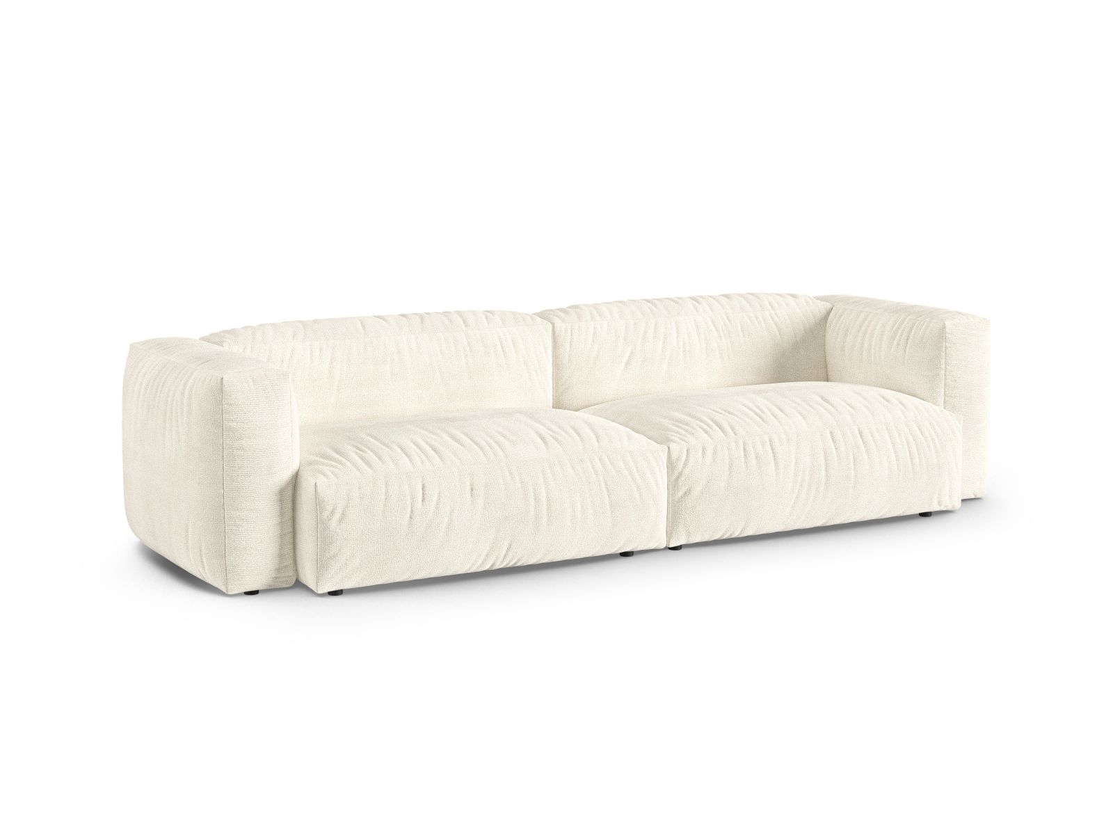 Boucle Modular Sofa XL, "Martina", 4 Seats, 320x120x75