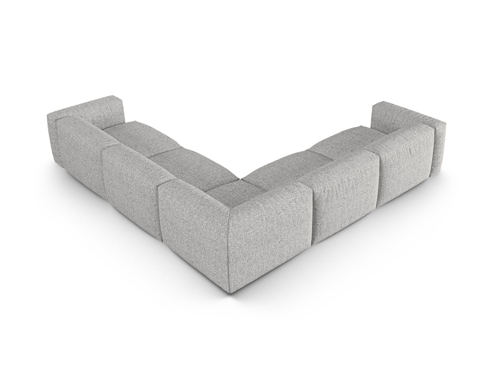 Boucle modular symmetrical corner sofa XL, "Martina", 5 Seats, 330x330x75